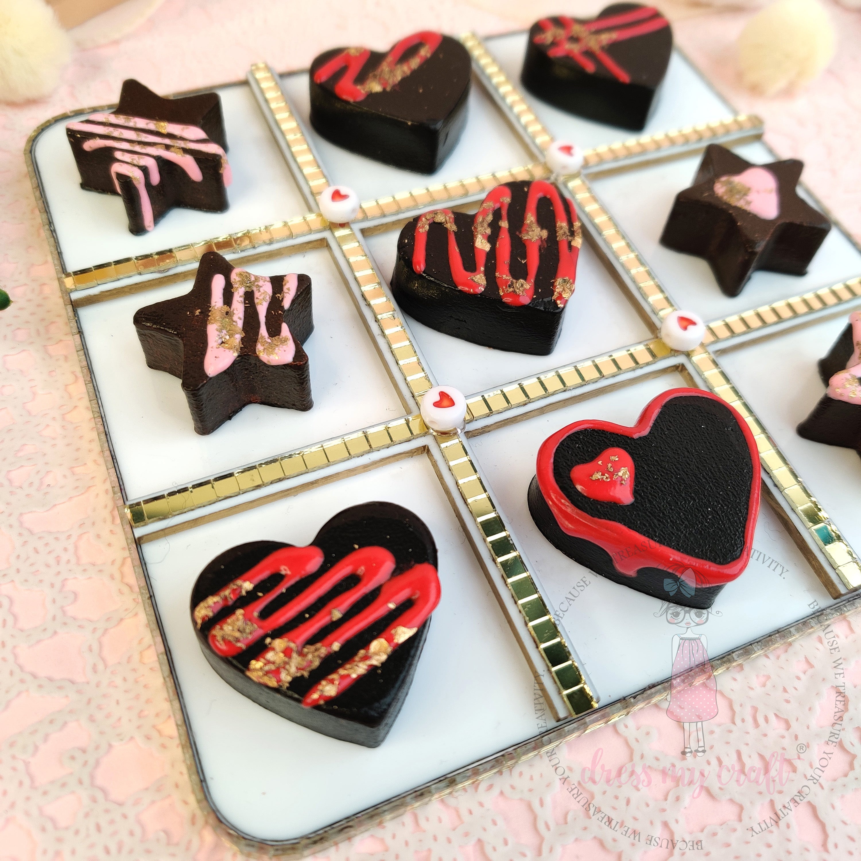 Magnetic Chocolate Tic-Tac-Toe