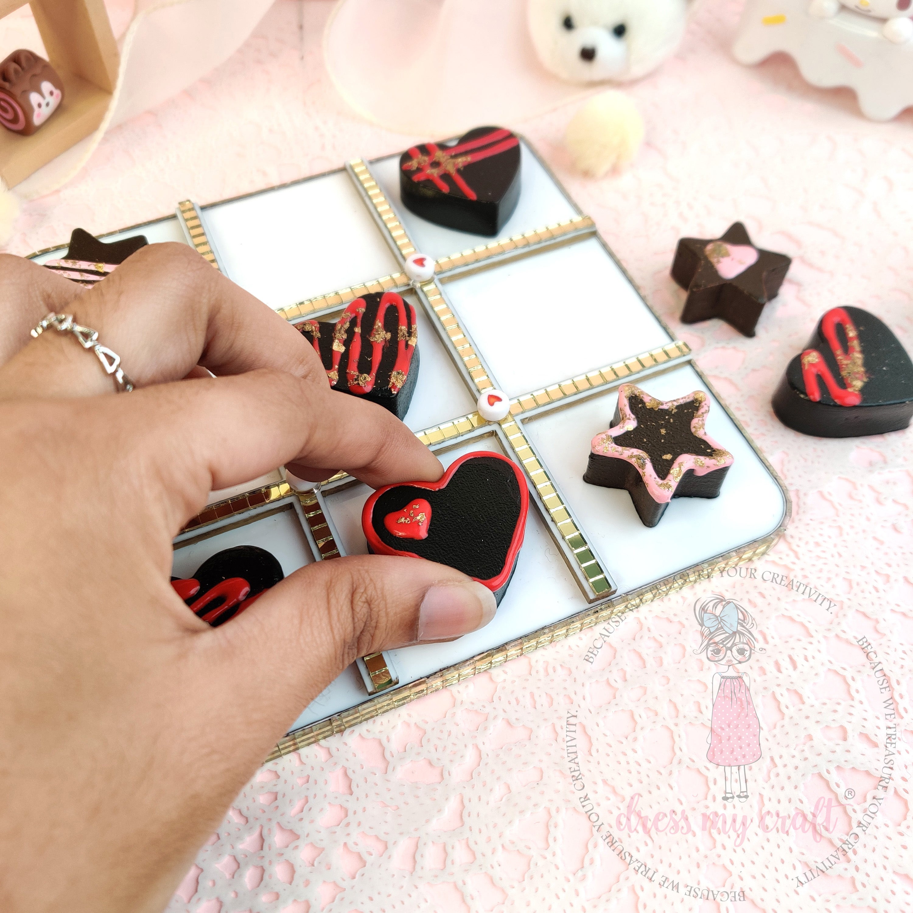 Magnetic Chocolate Tic-Tac-Toe