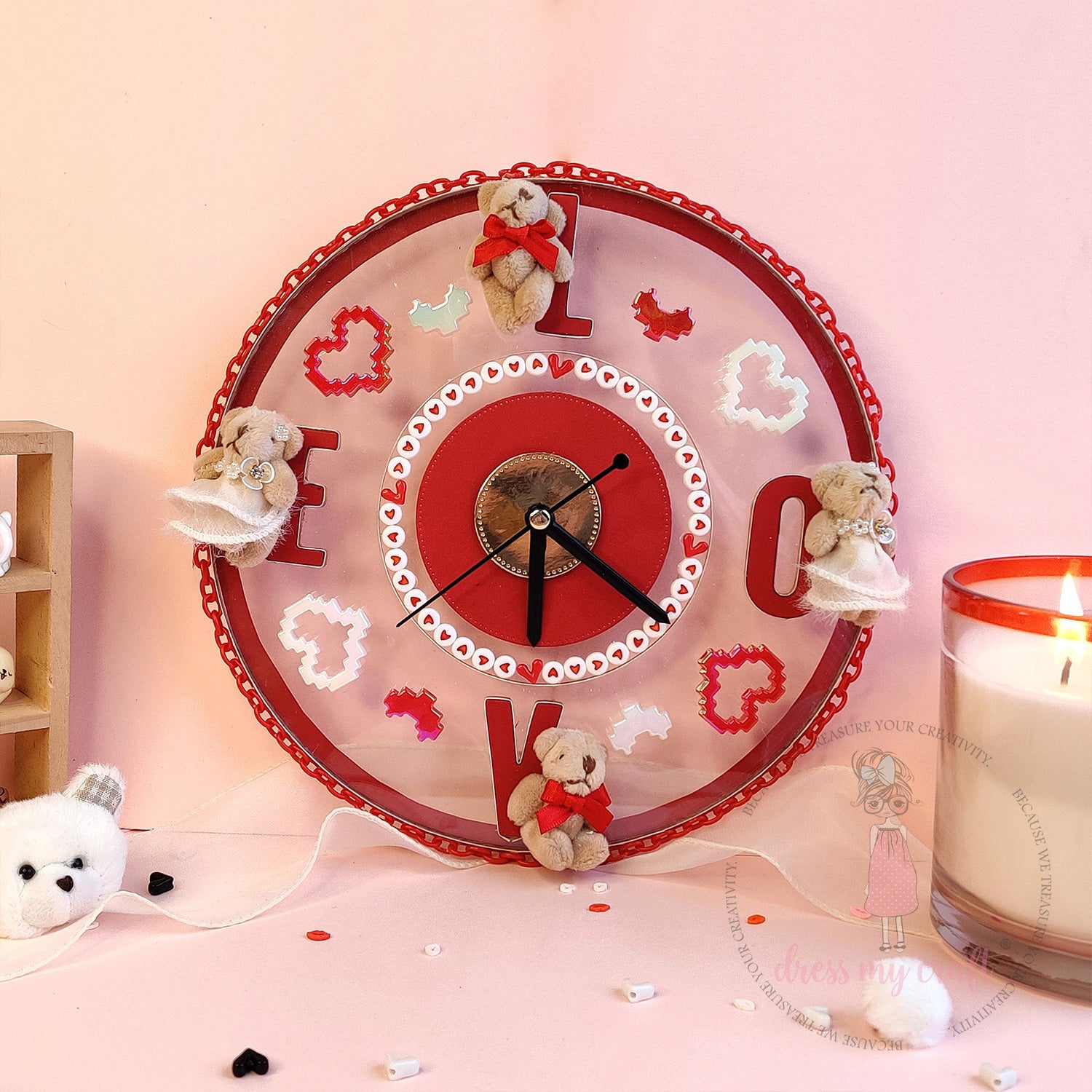 Teddy Love Clock