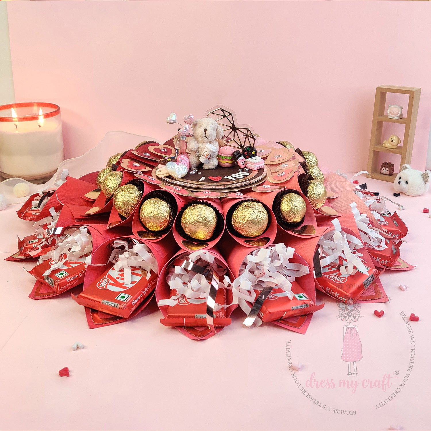 Chocolate Cone Platter with Lights