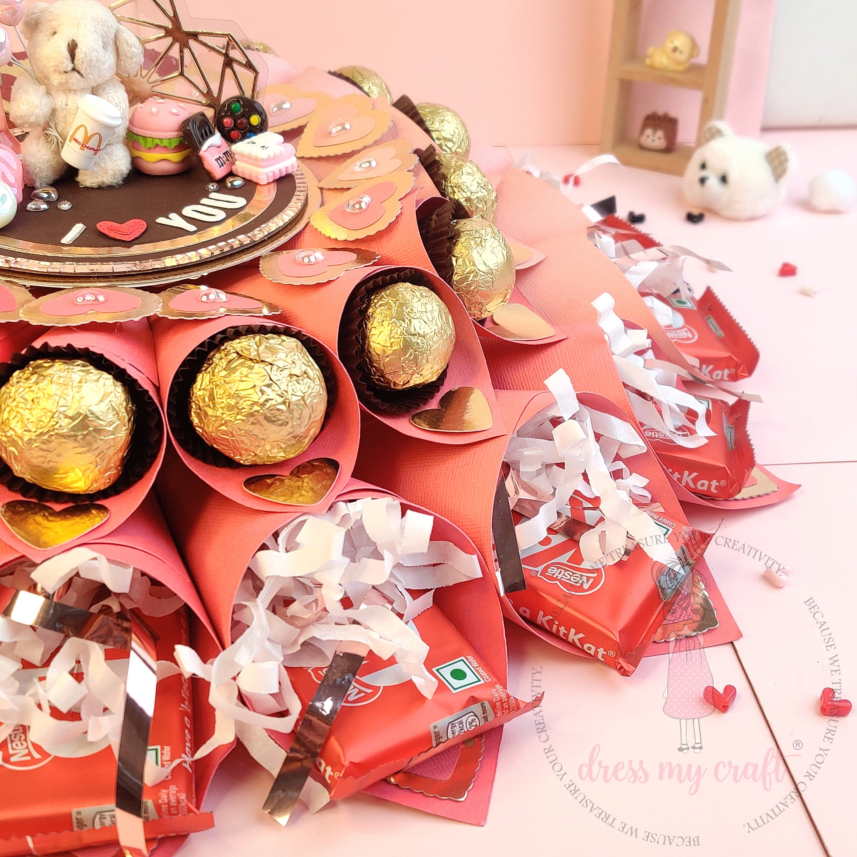 Chocolate Cone Platter with Lights