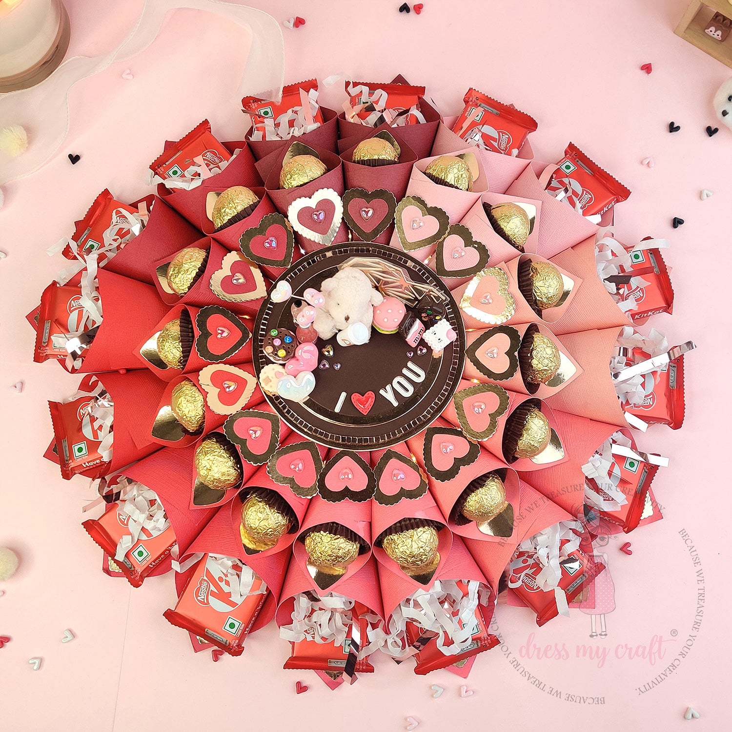 Chocolate Cone Platter with Lights