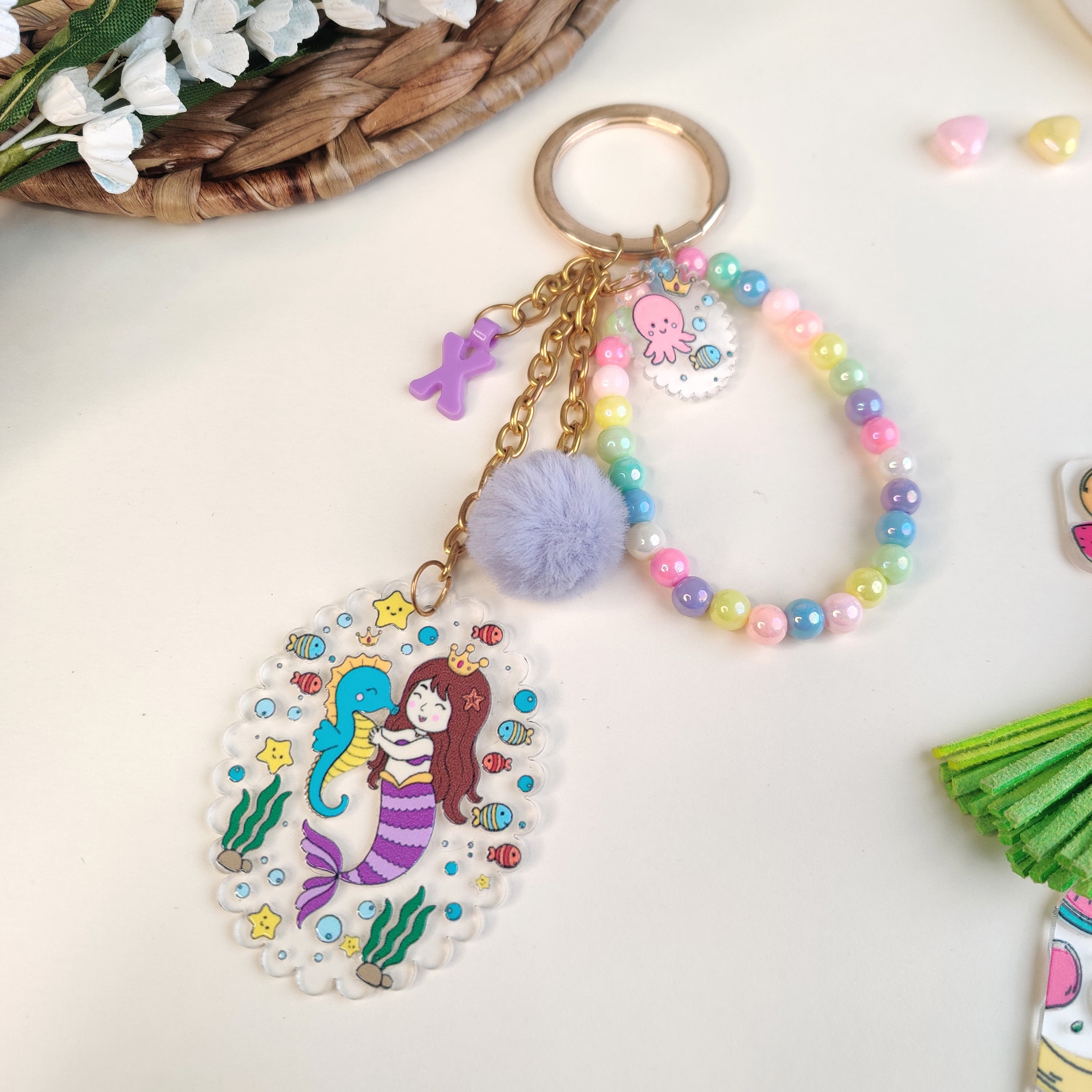 Oval Keychain Blanks (With Chain & Rings)