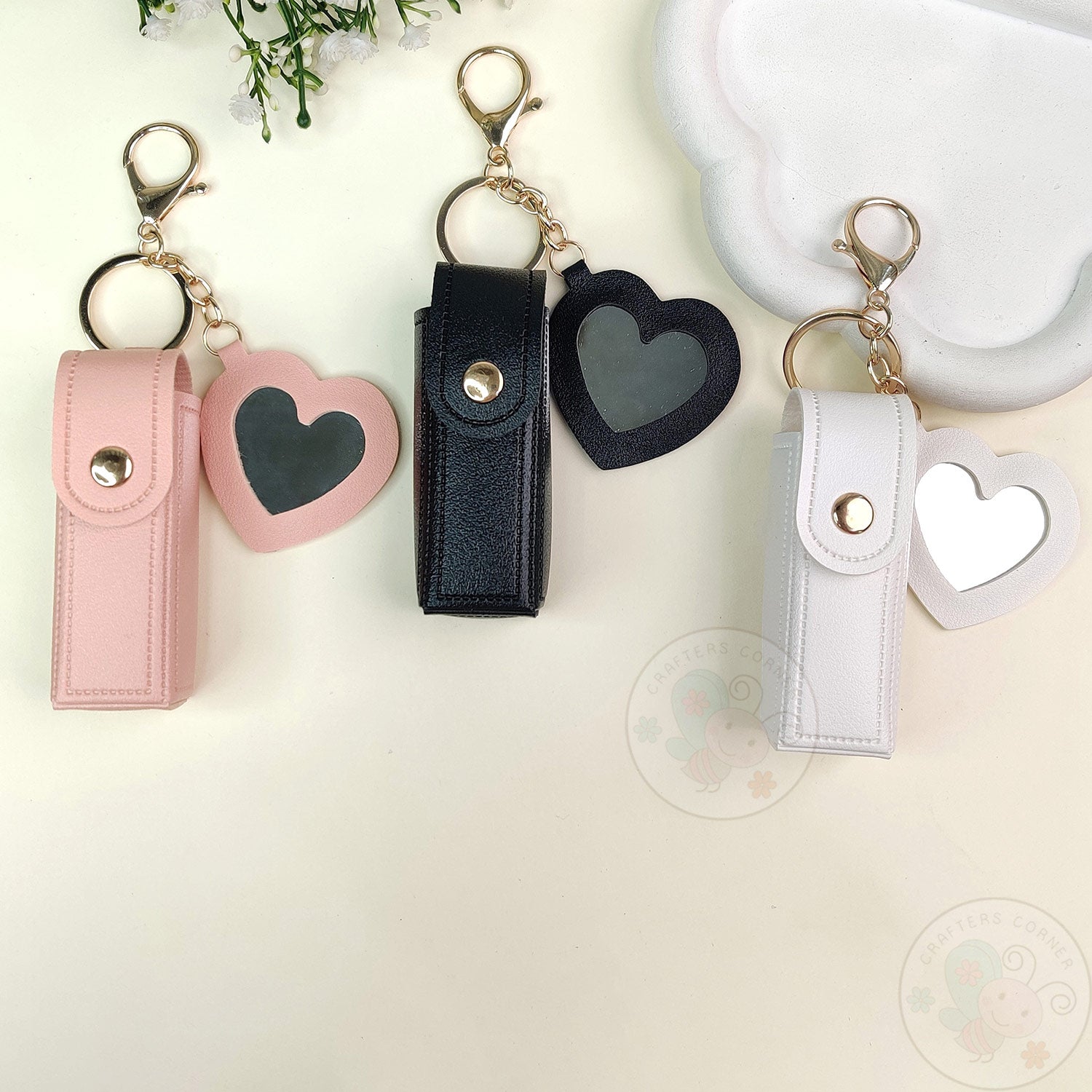 Leather Lipstick Case with Mirror - Combo