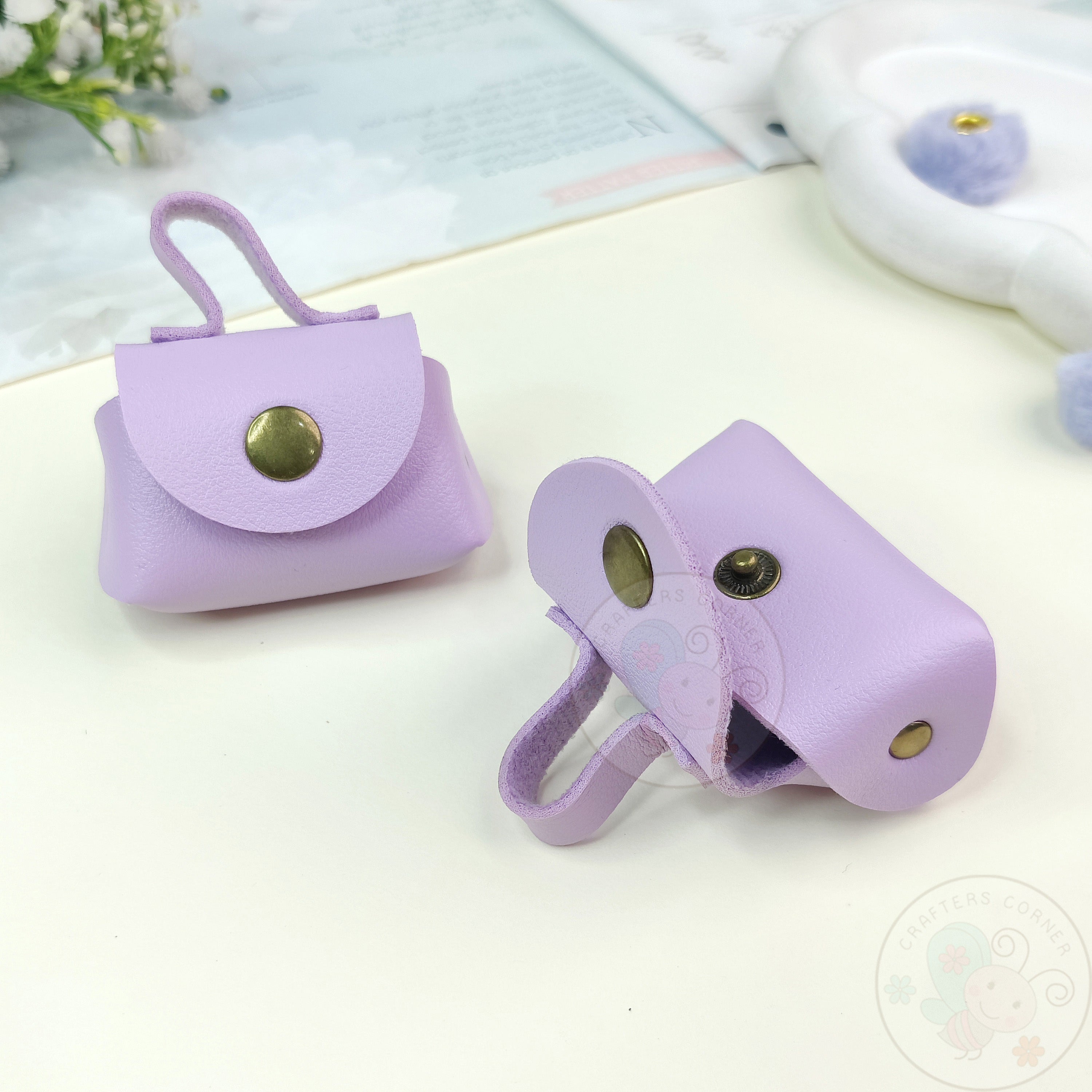 Mini Bag Style Leather Coin Purse – Lavender
