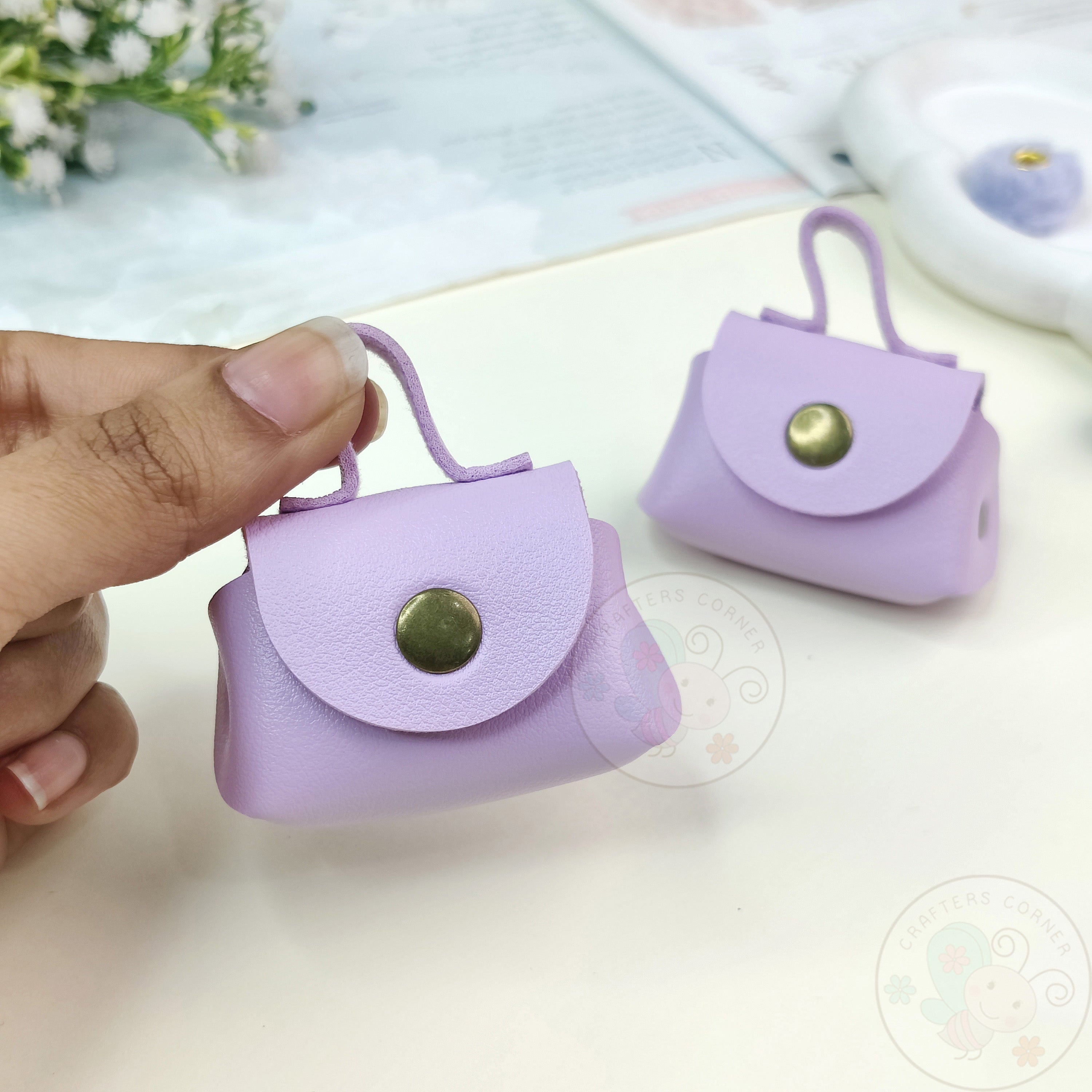 Mini Bag Style Leather Coin Purse – Lavender