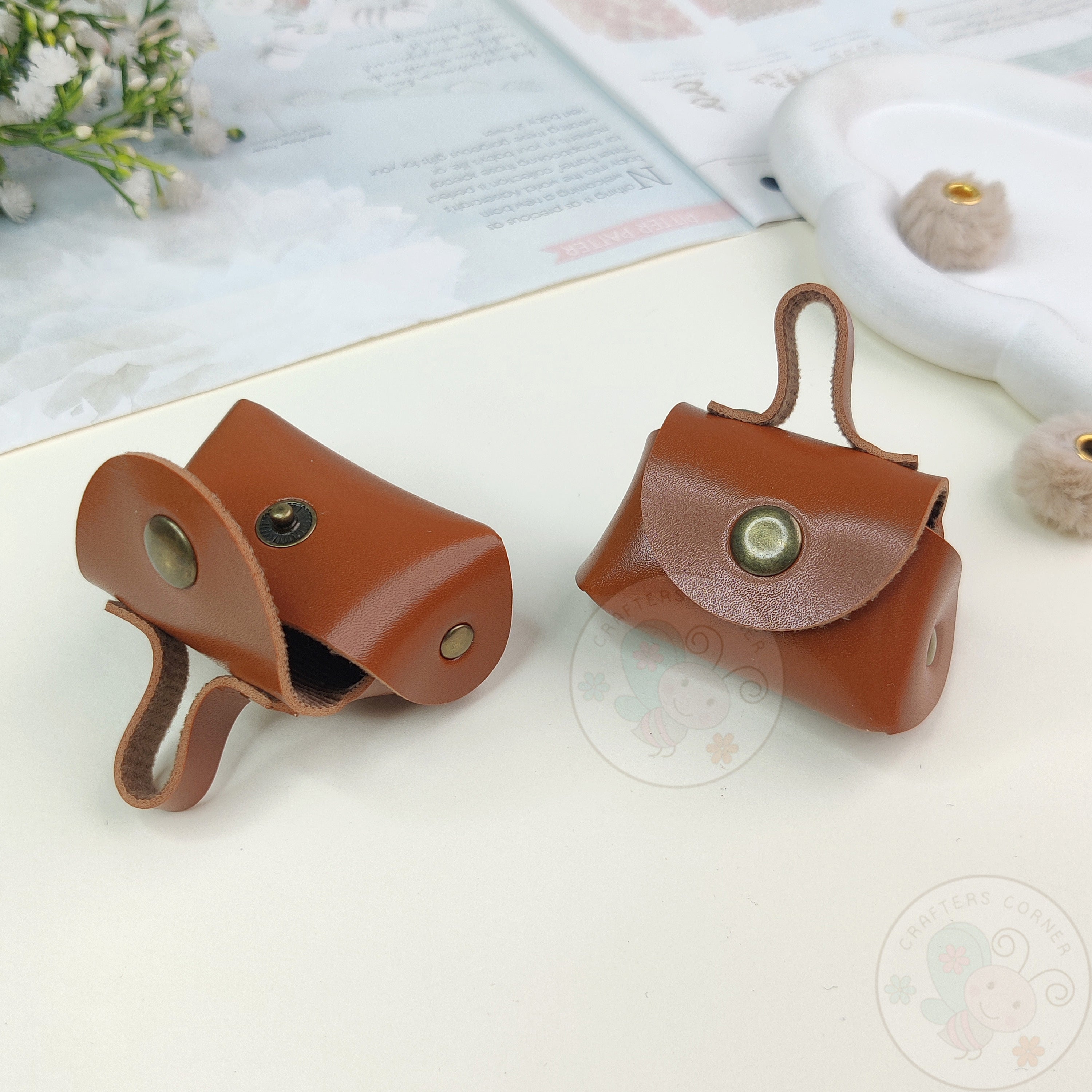 Mini Bag Style Leather Coin Purse – Tan Brown