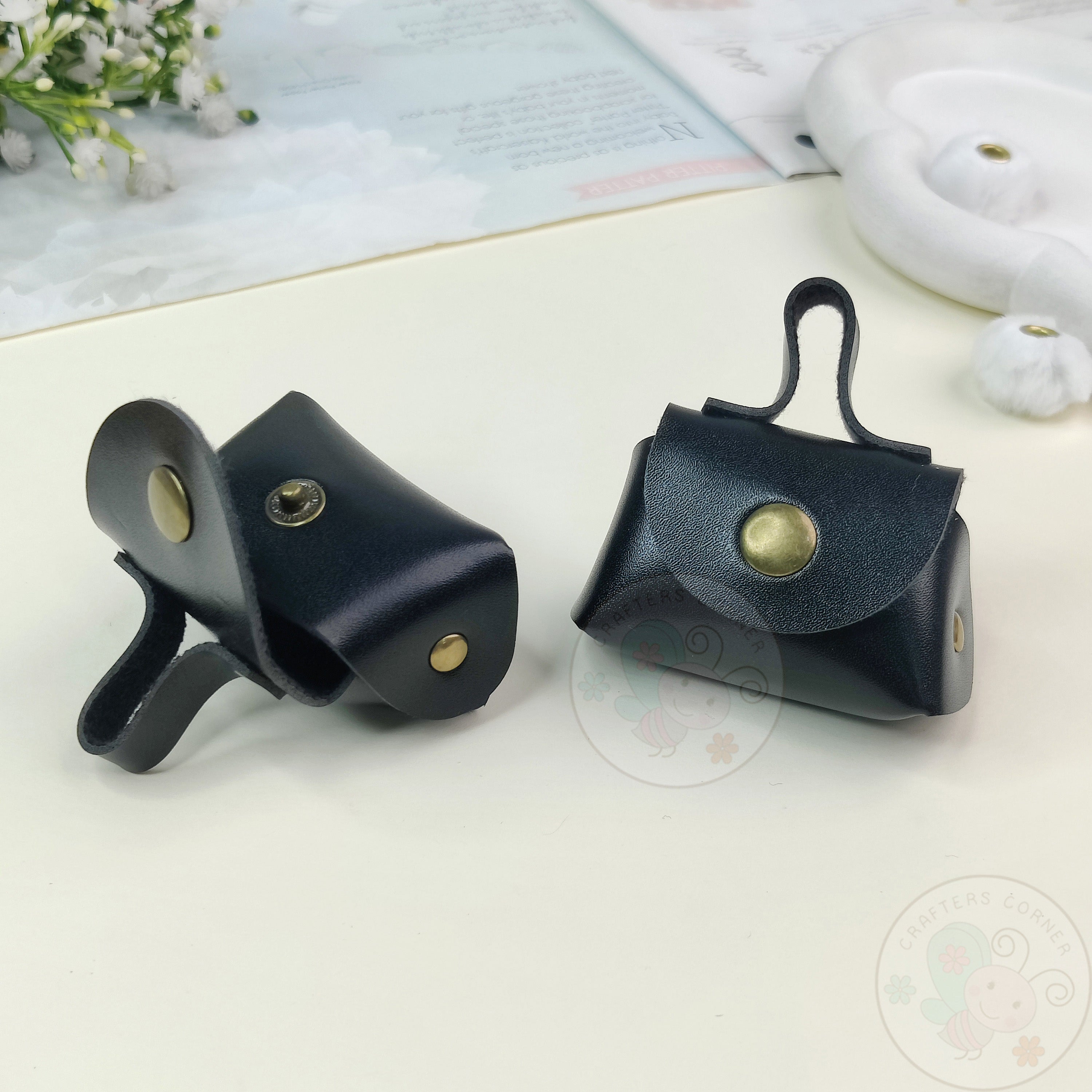 Mini Bag Style Leather Coin Purse – Black