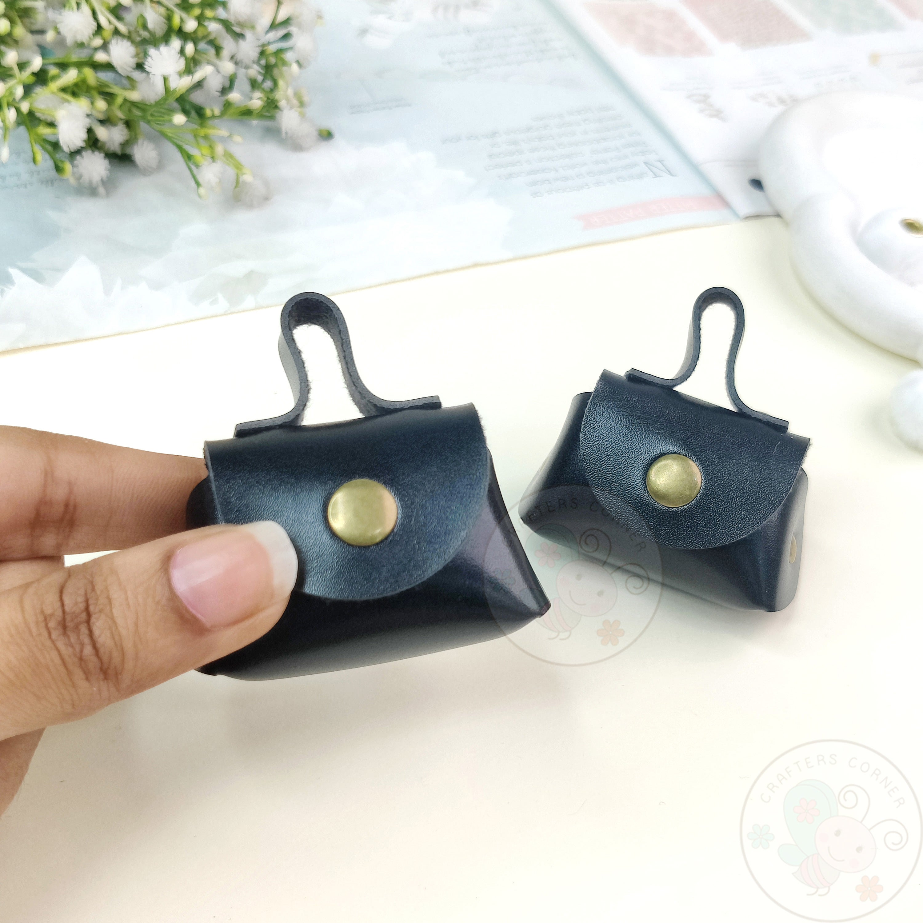 Mini Bag Style Leather Coin Purse – Black