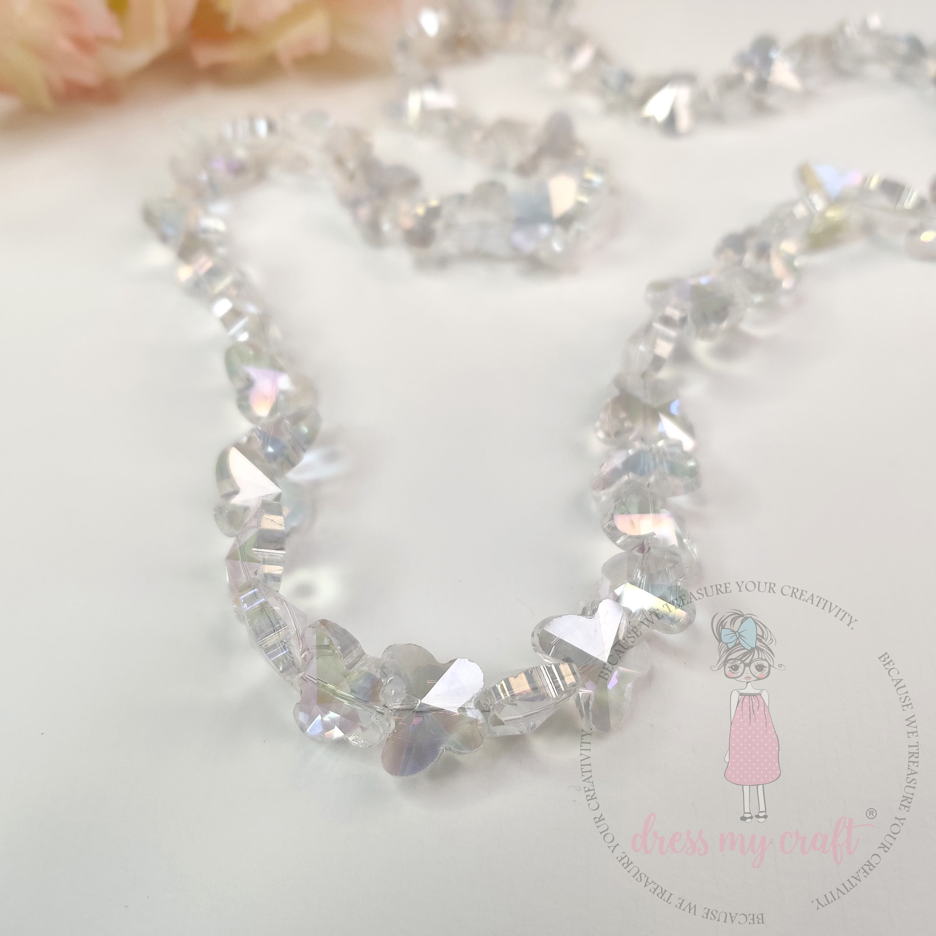 Crystal Clear Butterfly Beads