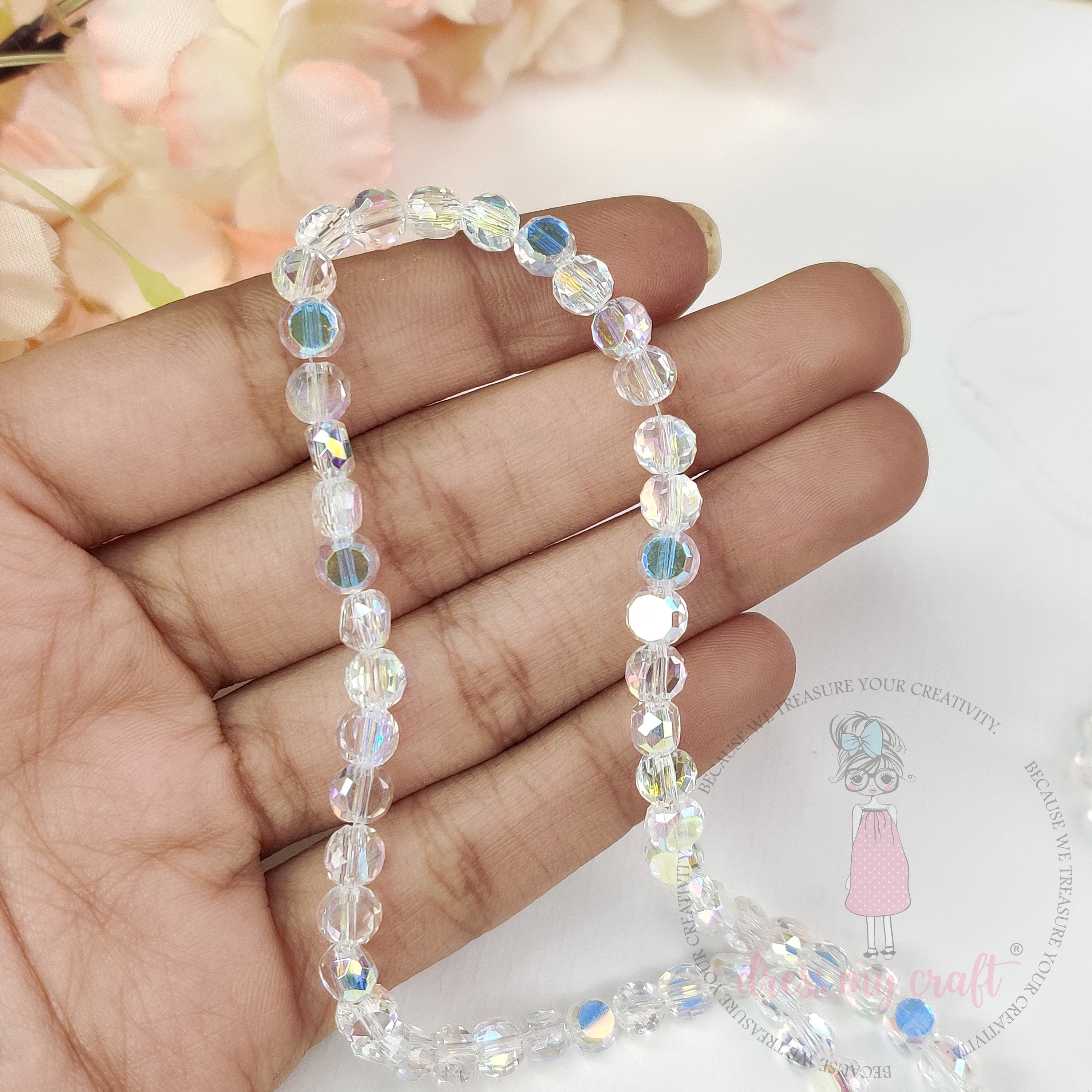 Crystal Clear Round Beads