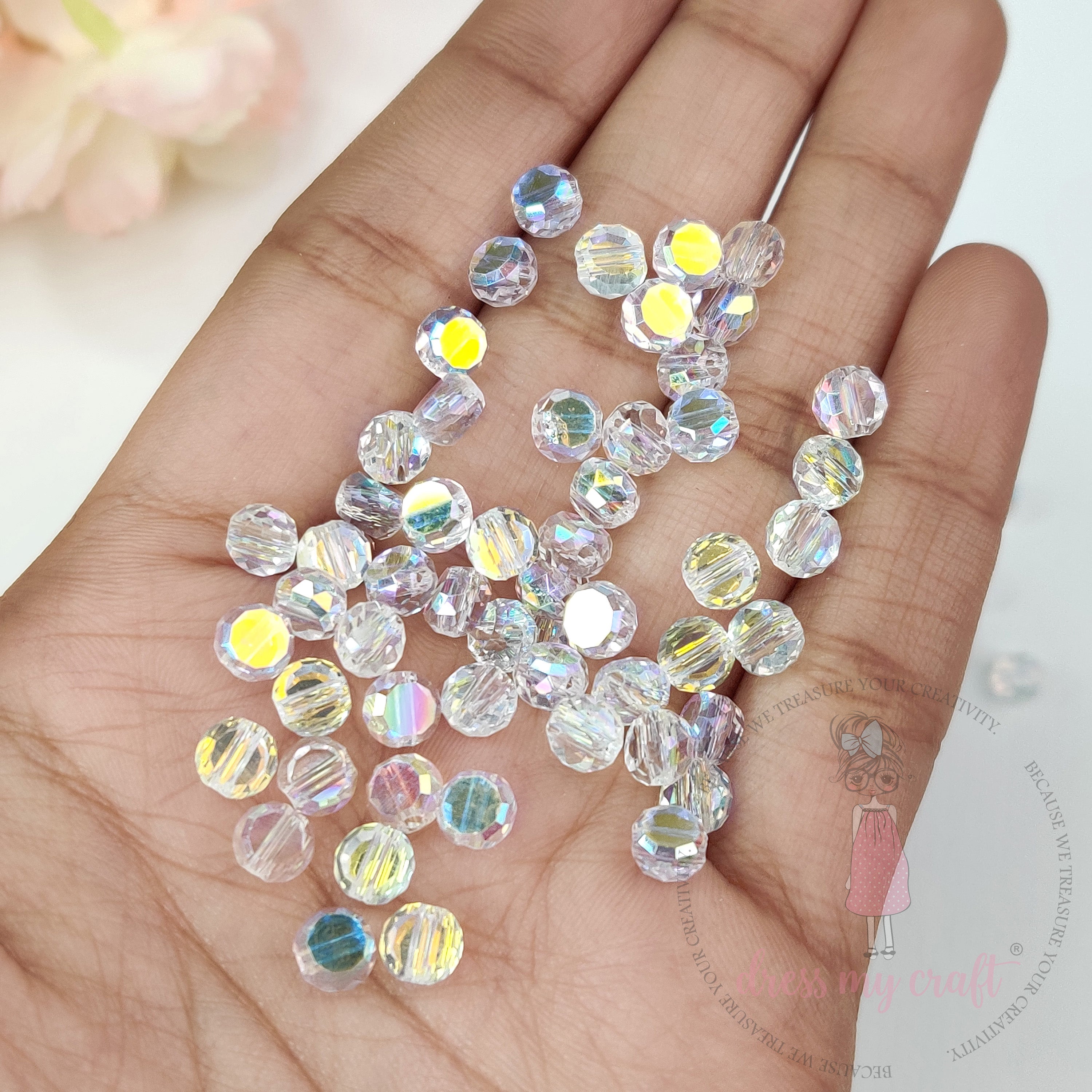 Crystal Clear Round Beads