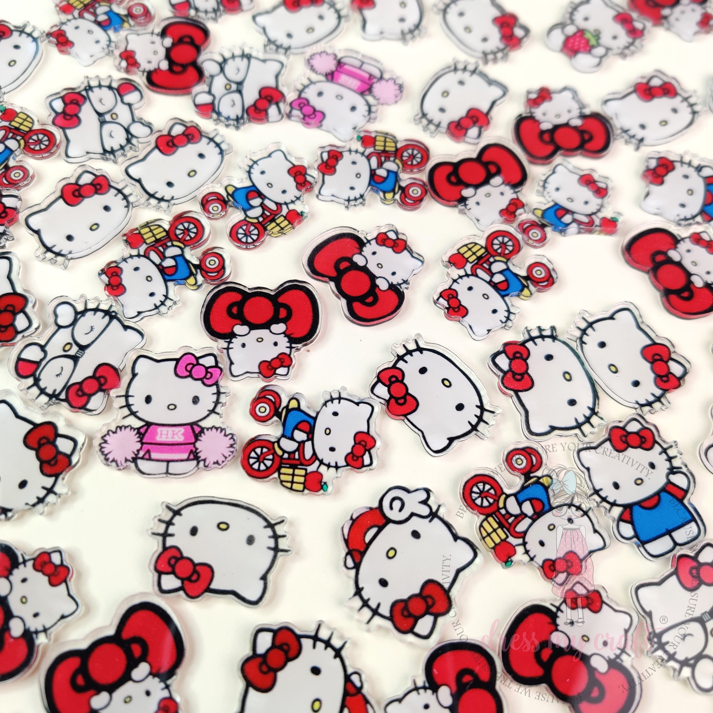 Adorable Mini Acrylic Kitty charms