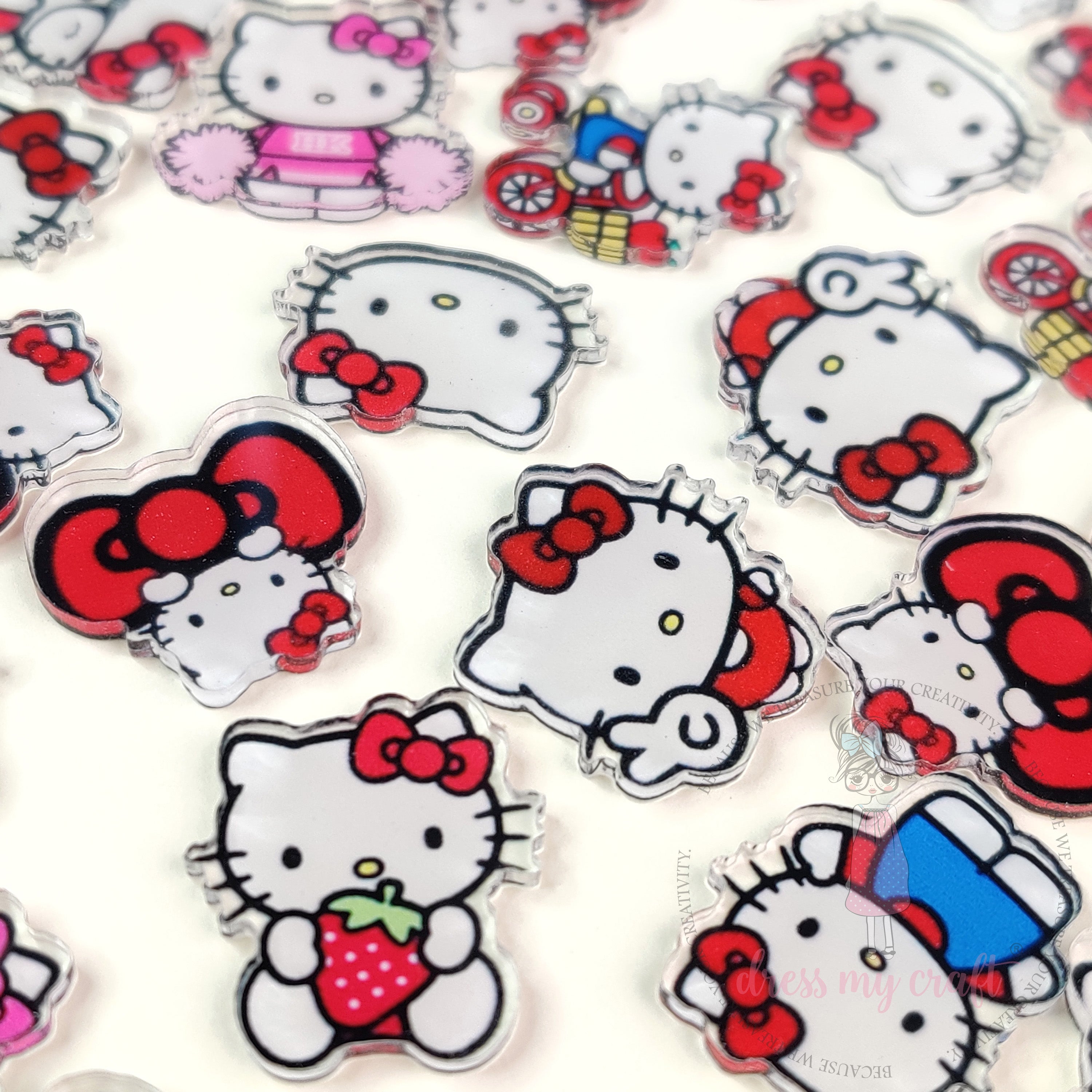 Adorable Mini Acrylic Kitty charms