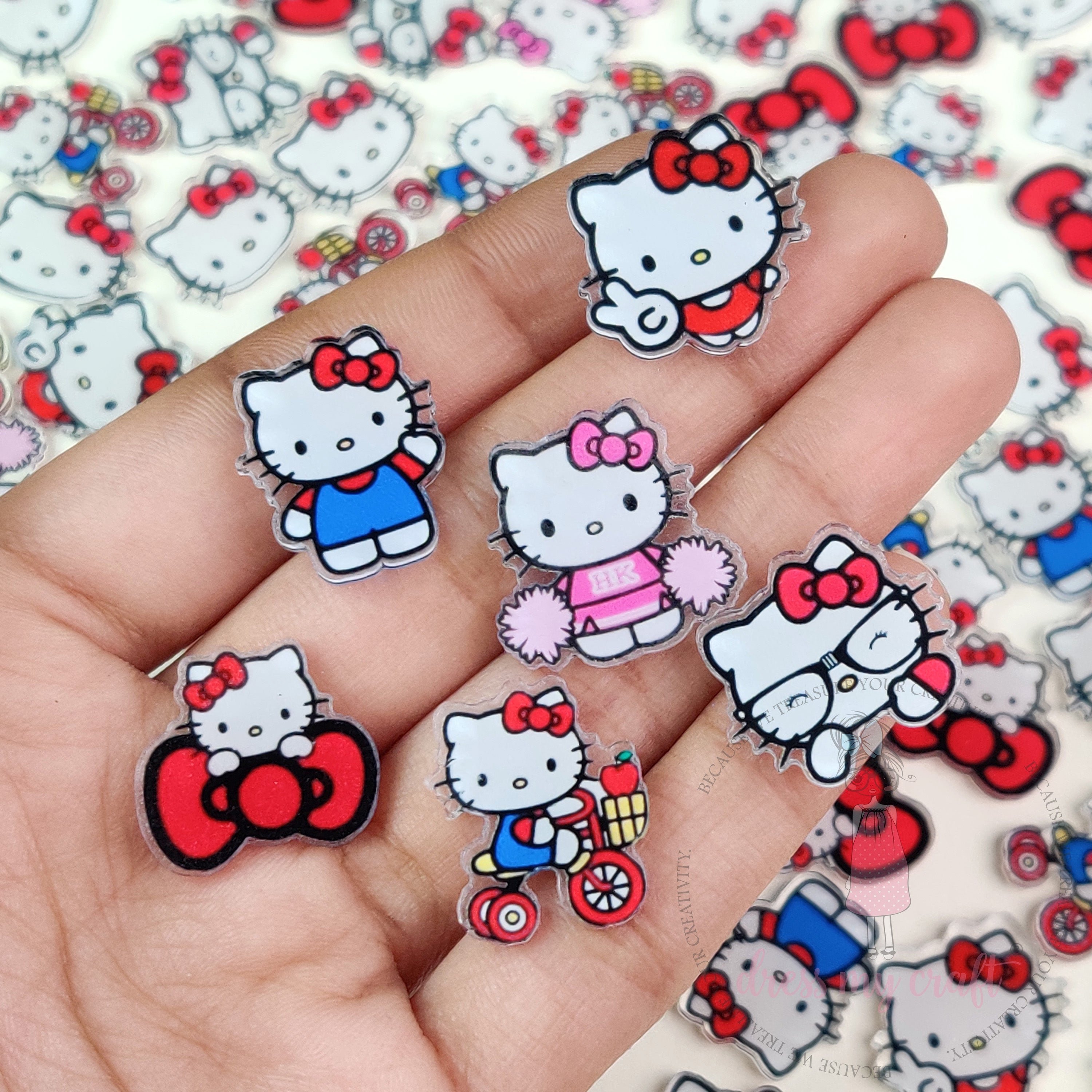 Adorable Mini Acrylic Kitty charms