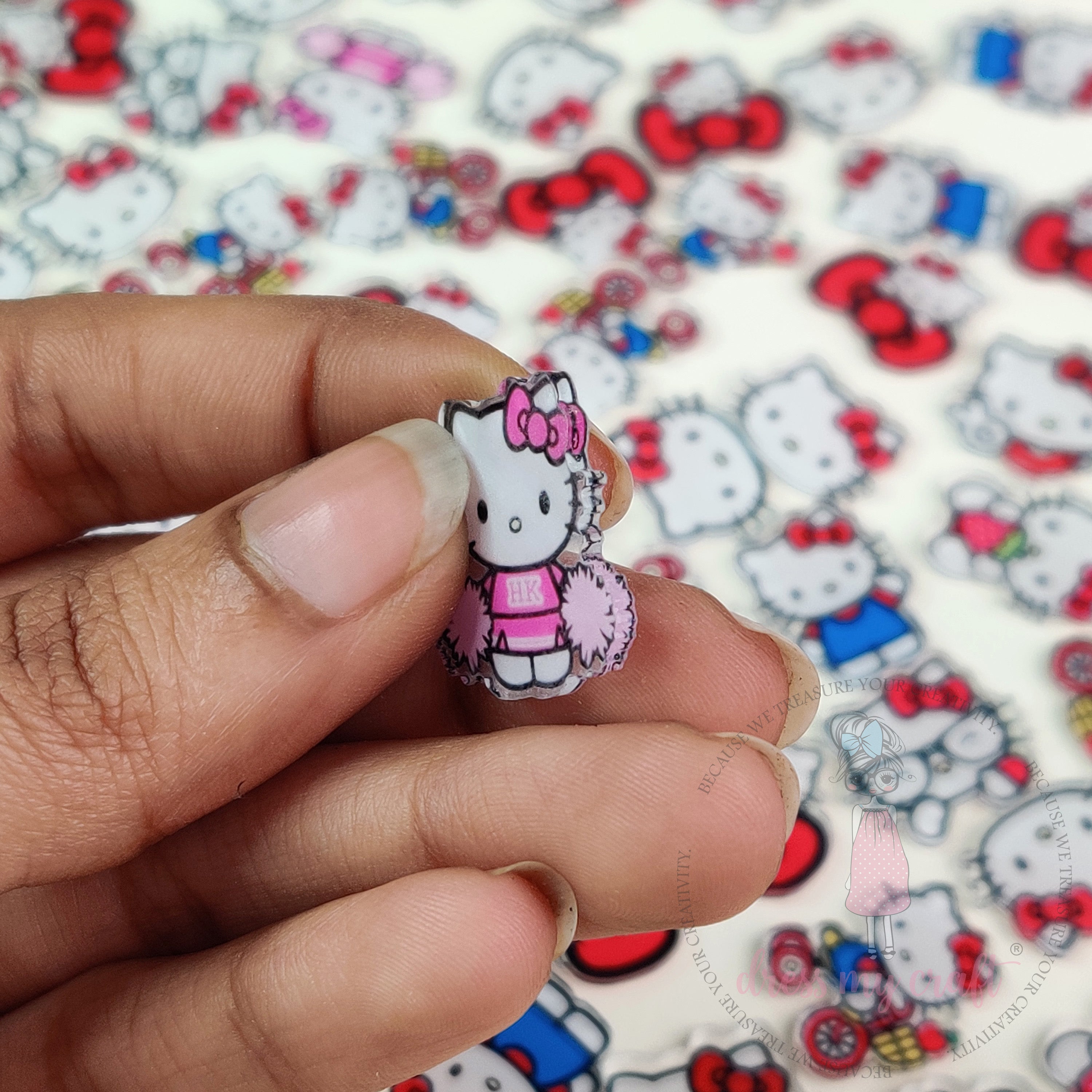 Adorable Mini Acrylic Kitty charms