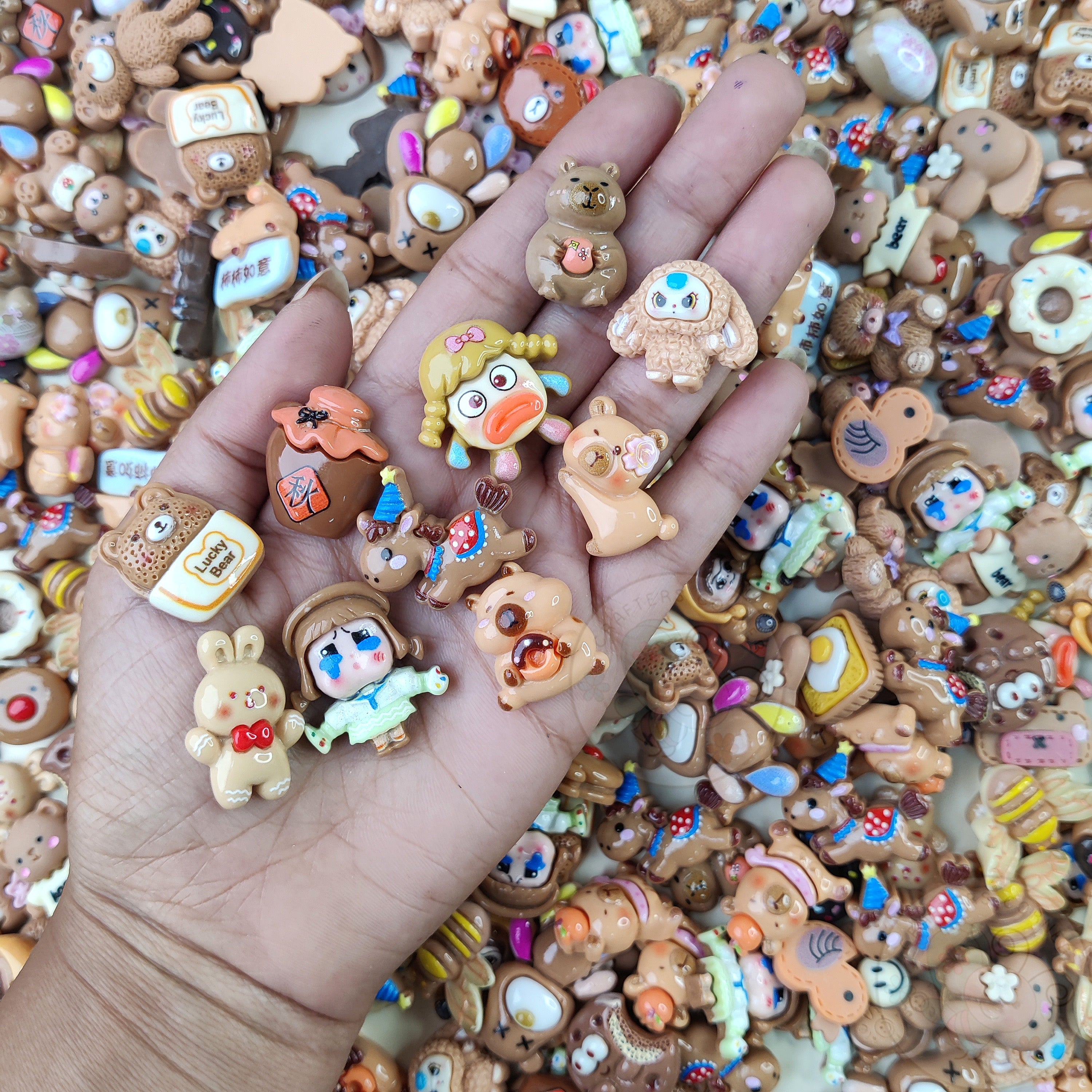 Brown Family - Mix Flatback Cabochons Value Pack