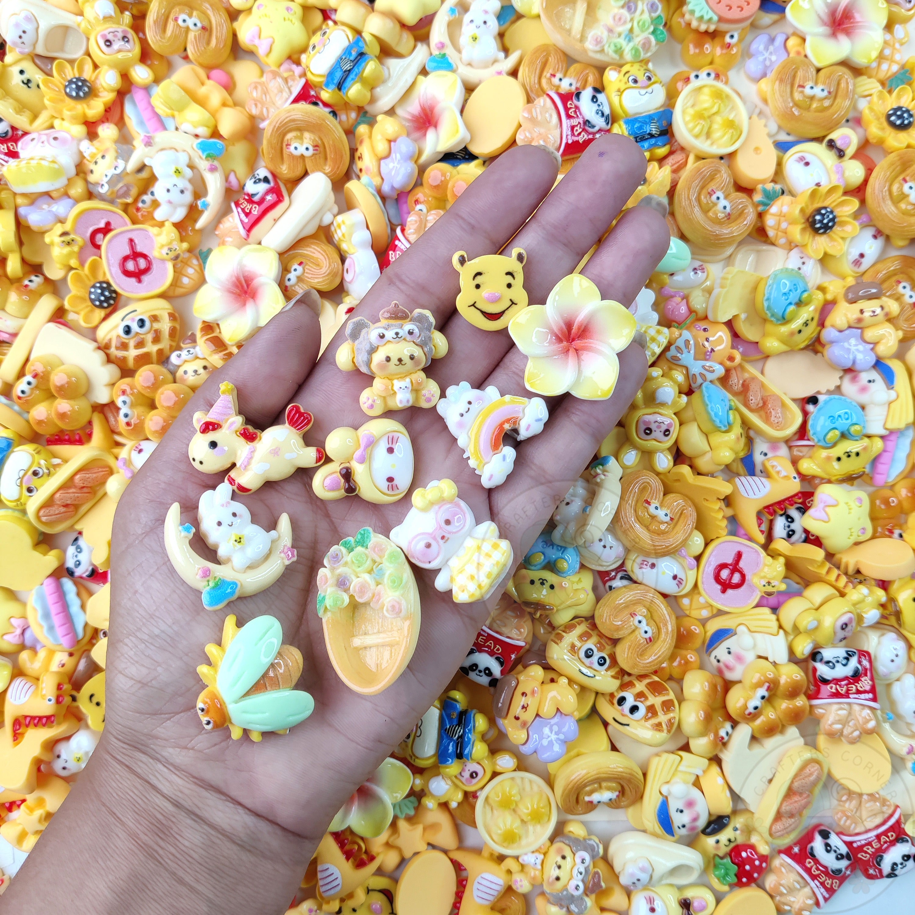 Yellow Family - Mix Flatback Cabochons Value Pack - Vol 2