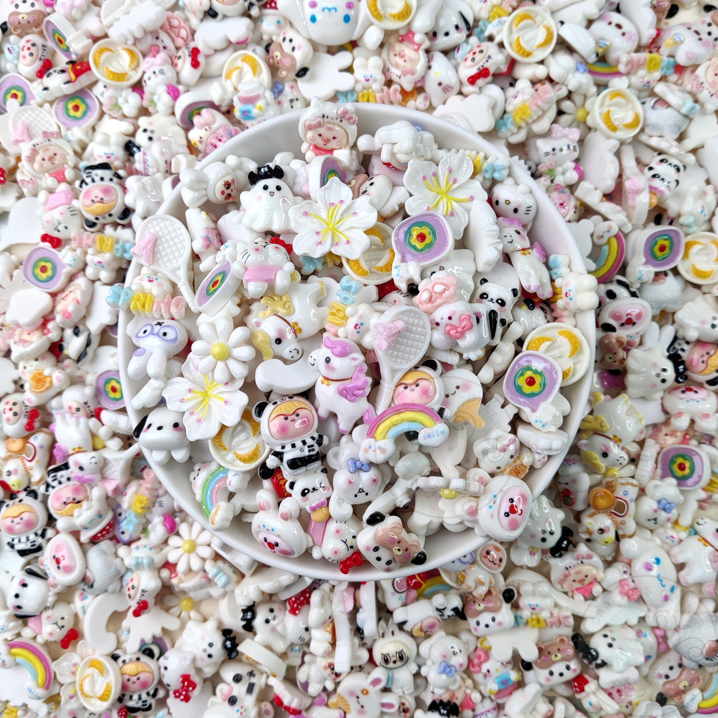 White Family - Mix Flatback Cabochons Pack (20g) - Vol 2
