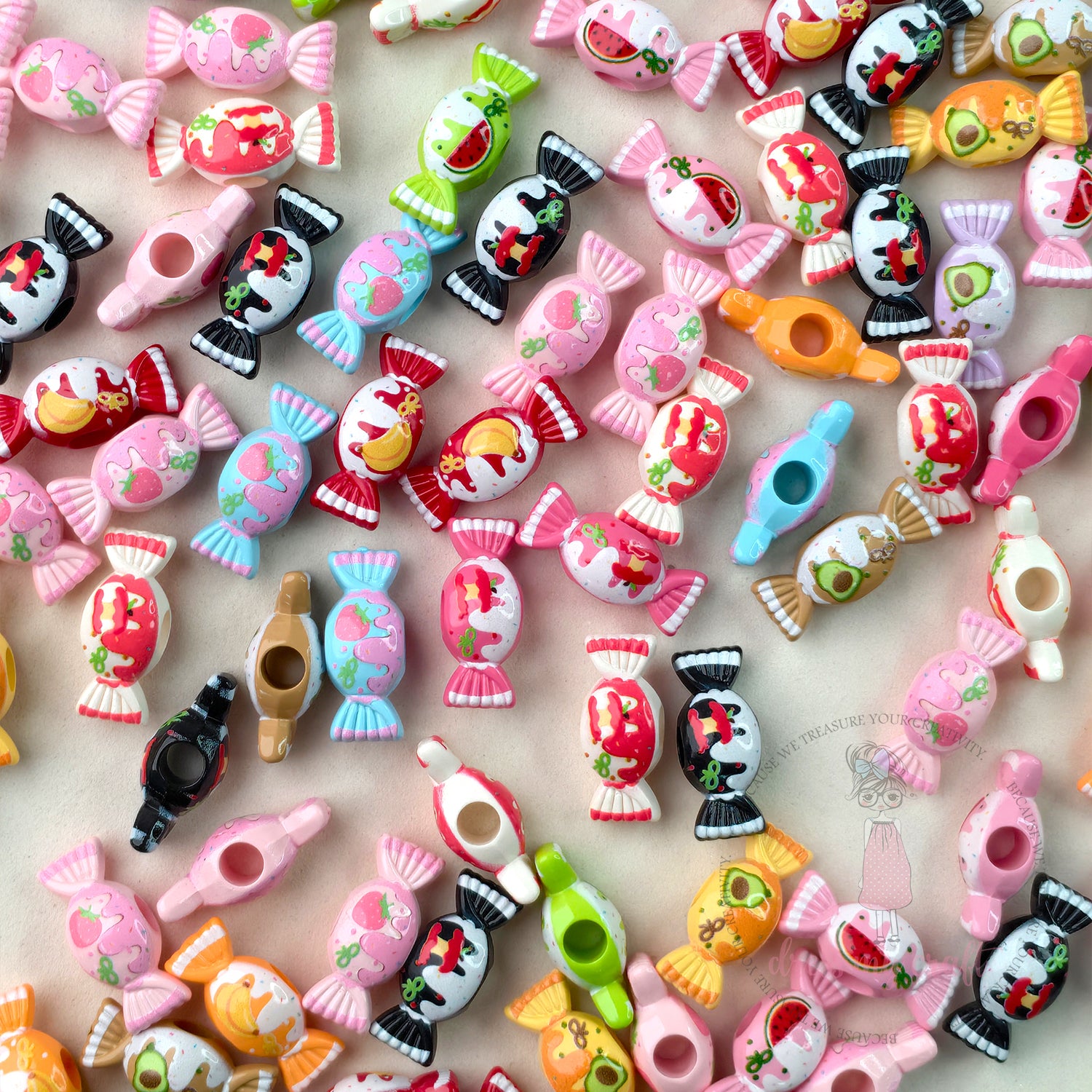 Colorful Sweet Treat Candy Beads - 10 Pcs