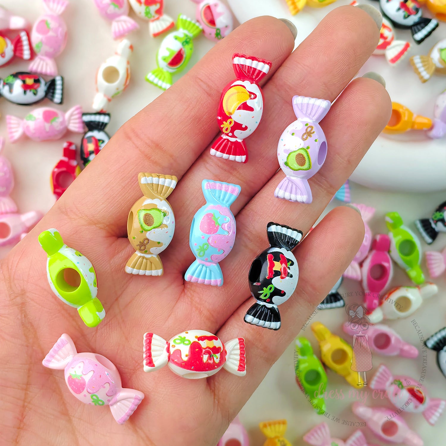 Colorful Sweet Treat Candy Beads - 10 Pcs