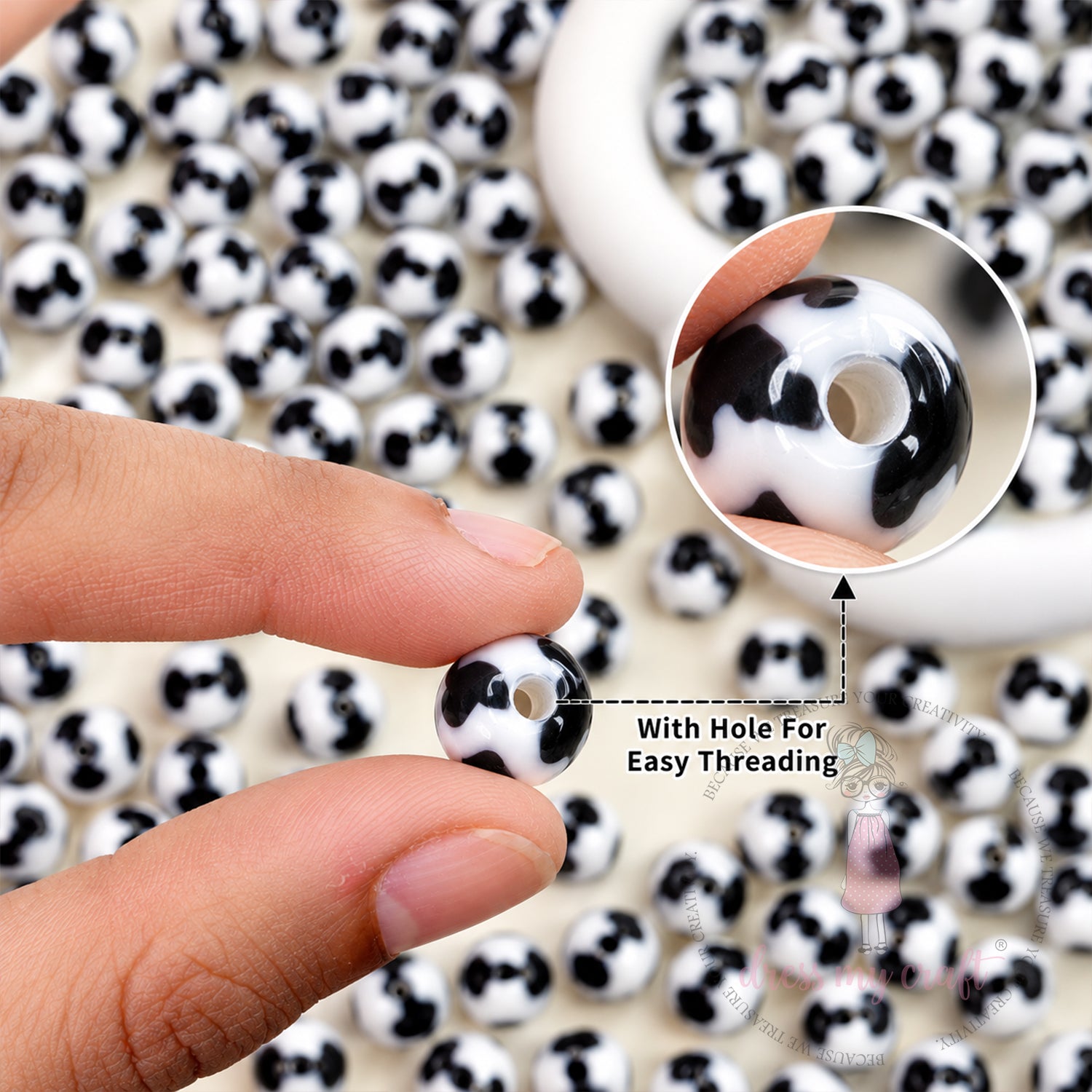 Mini Football Beads - 30 Pcs