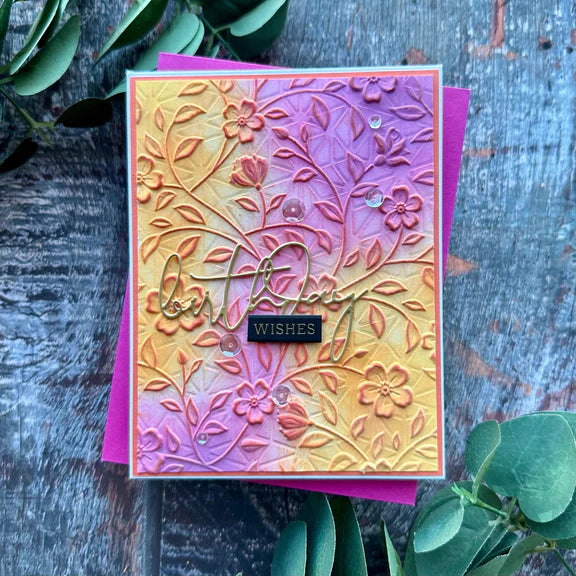 Flowers & Foliage 3D Embossing Folder from the From the Garden Collection by Wendy Vecchi