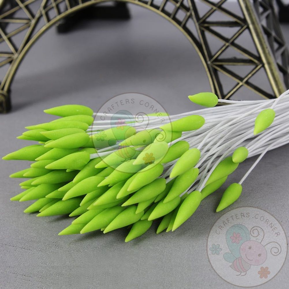 Bright Green - Long Pointed Stick Pollens