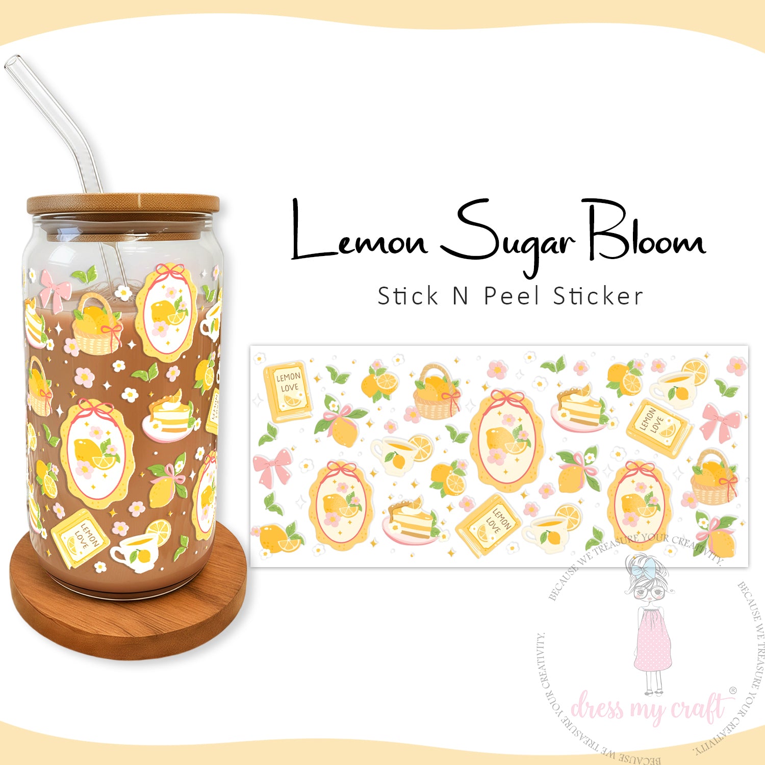 Stick N Peel Stickers - Lemon Sugar Bloom