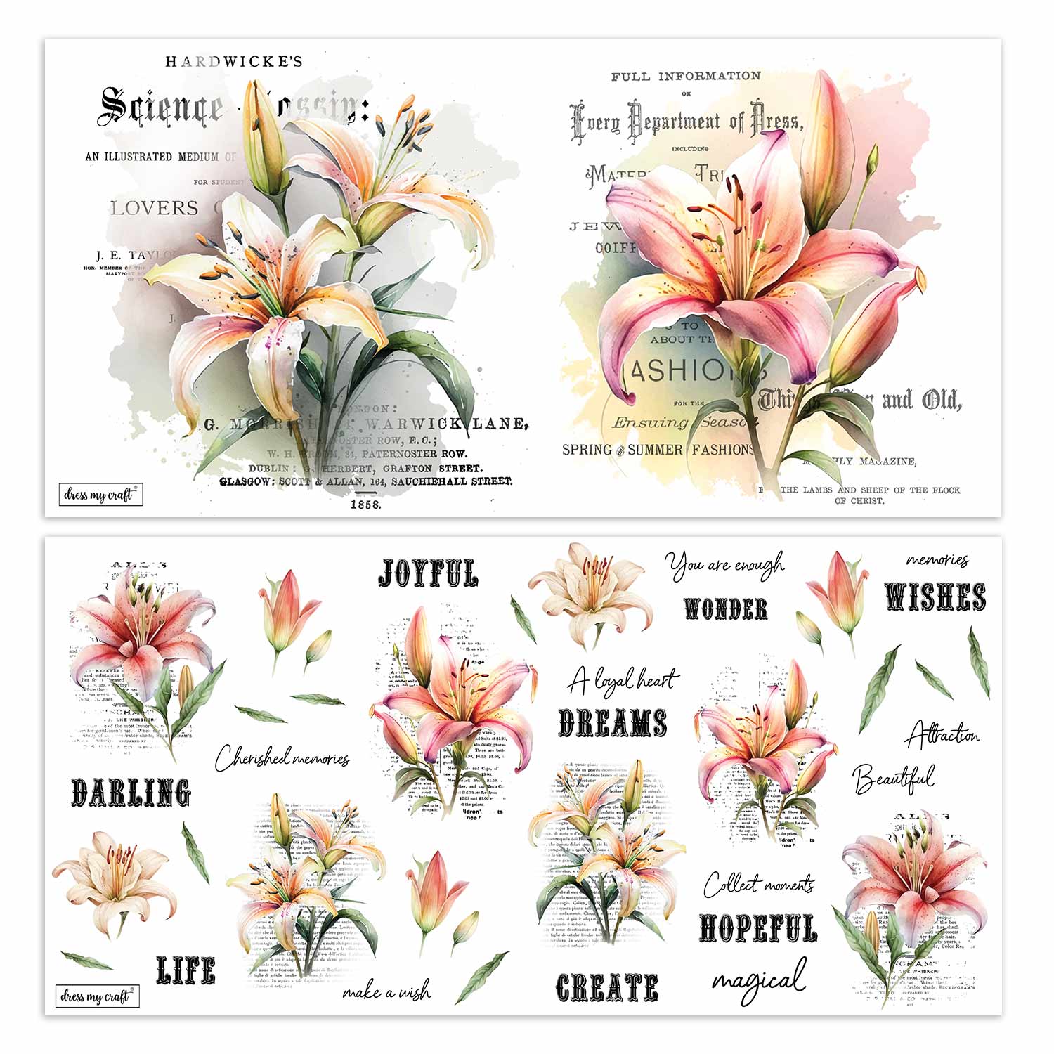 Rub-On Transfer Sheet -Set 3