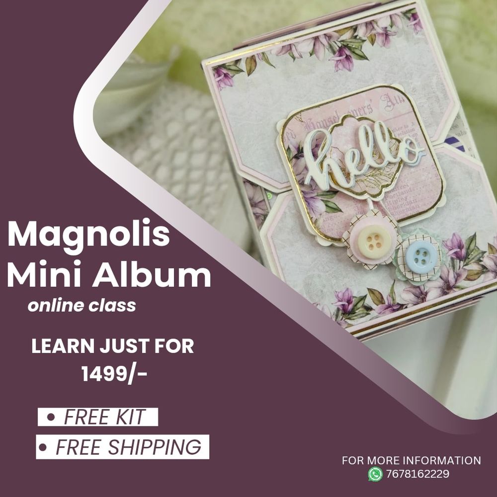 Magnolias Mini Album Class With Kit & Tutorial