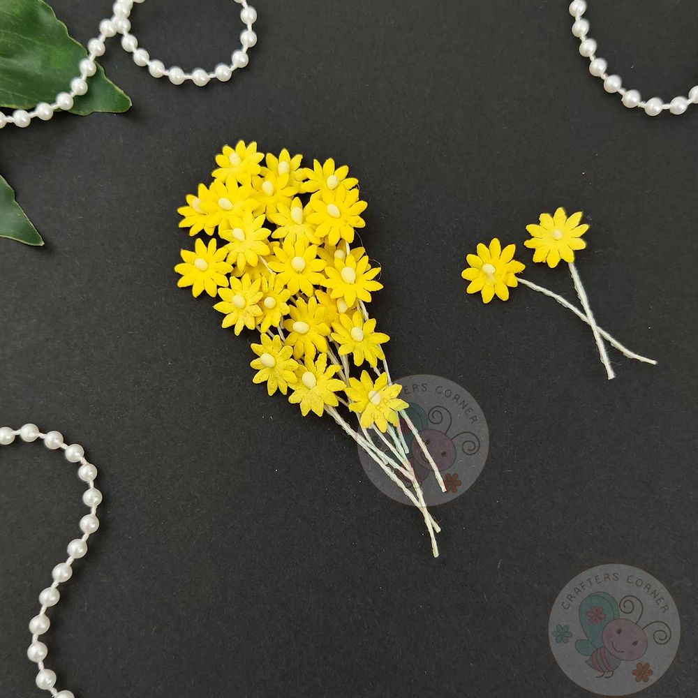 Mini Daisy Single Pollen Fillers - Yellow