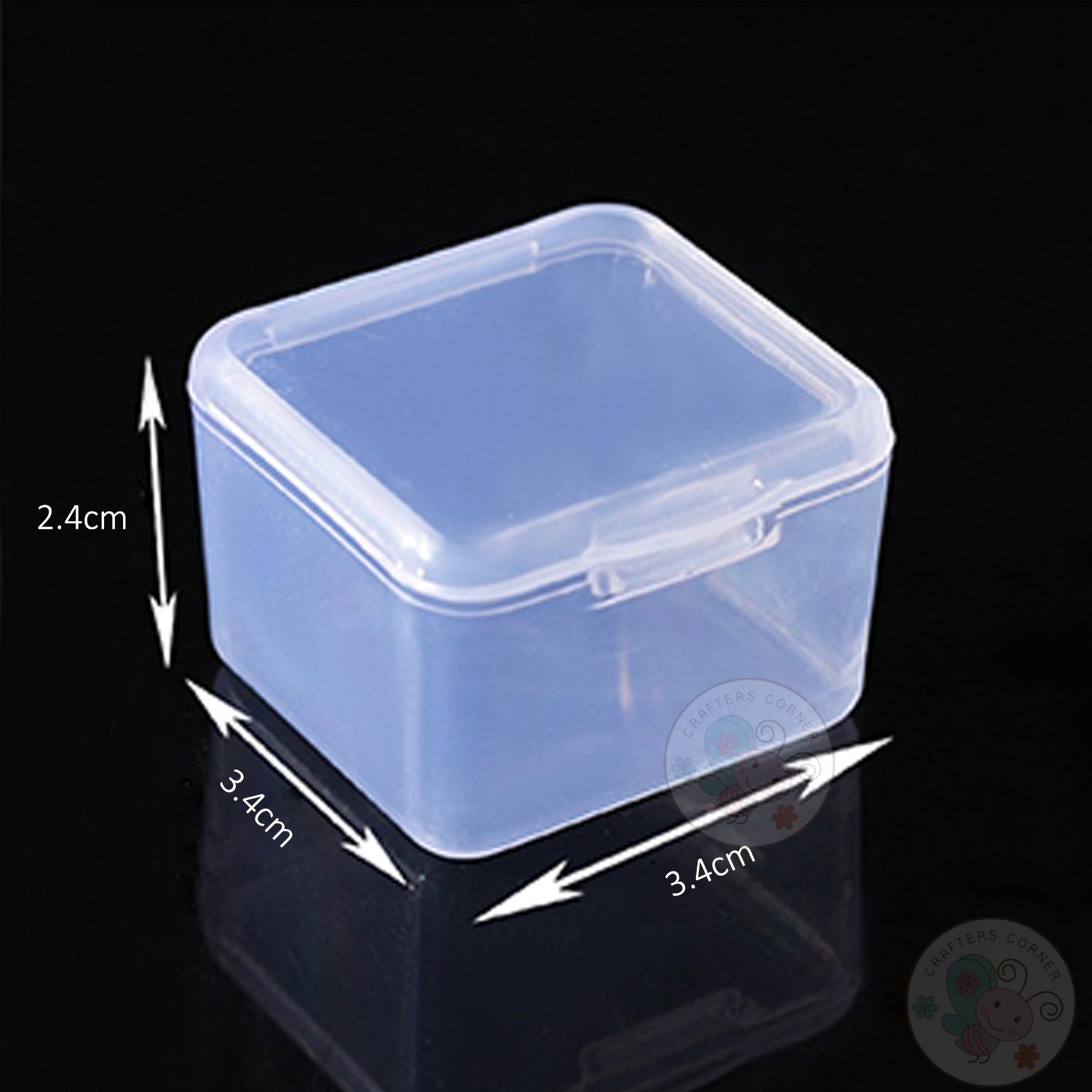 5.5, 4.5 & 3.4 cm Clear Storage Boxes Combo
