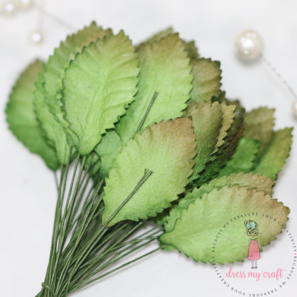 Rose Leaves - Shaded Green 35 MM