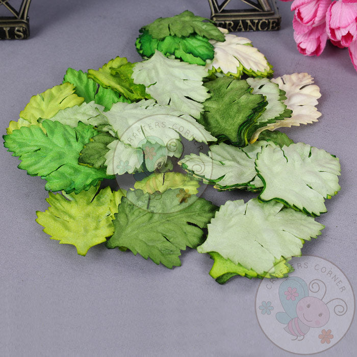 Green Mixed - Mulberry Leaves - 40 MM