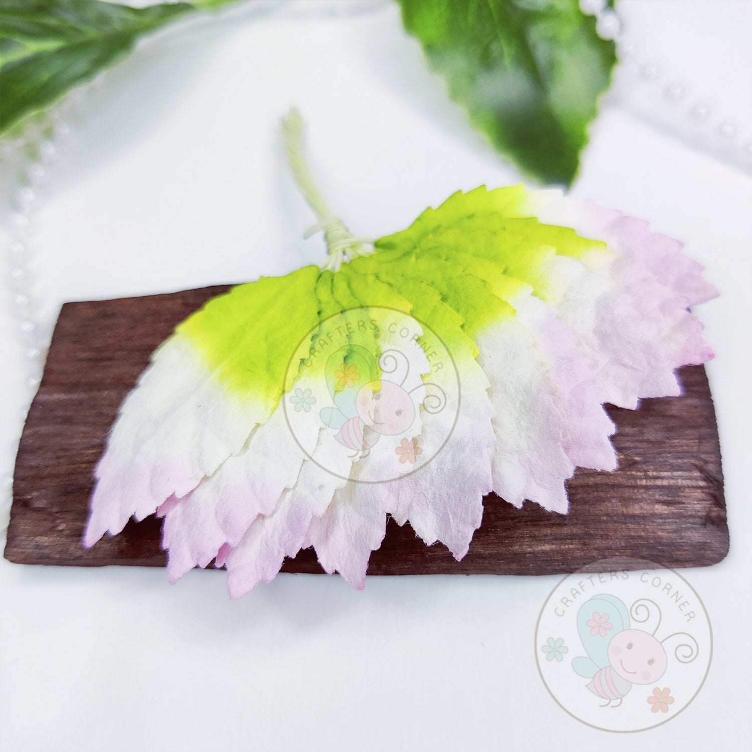 Mulberry Leaves Big - Pastel Pink
