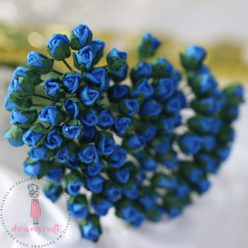 Micro Mini Rose Buds - Blue