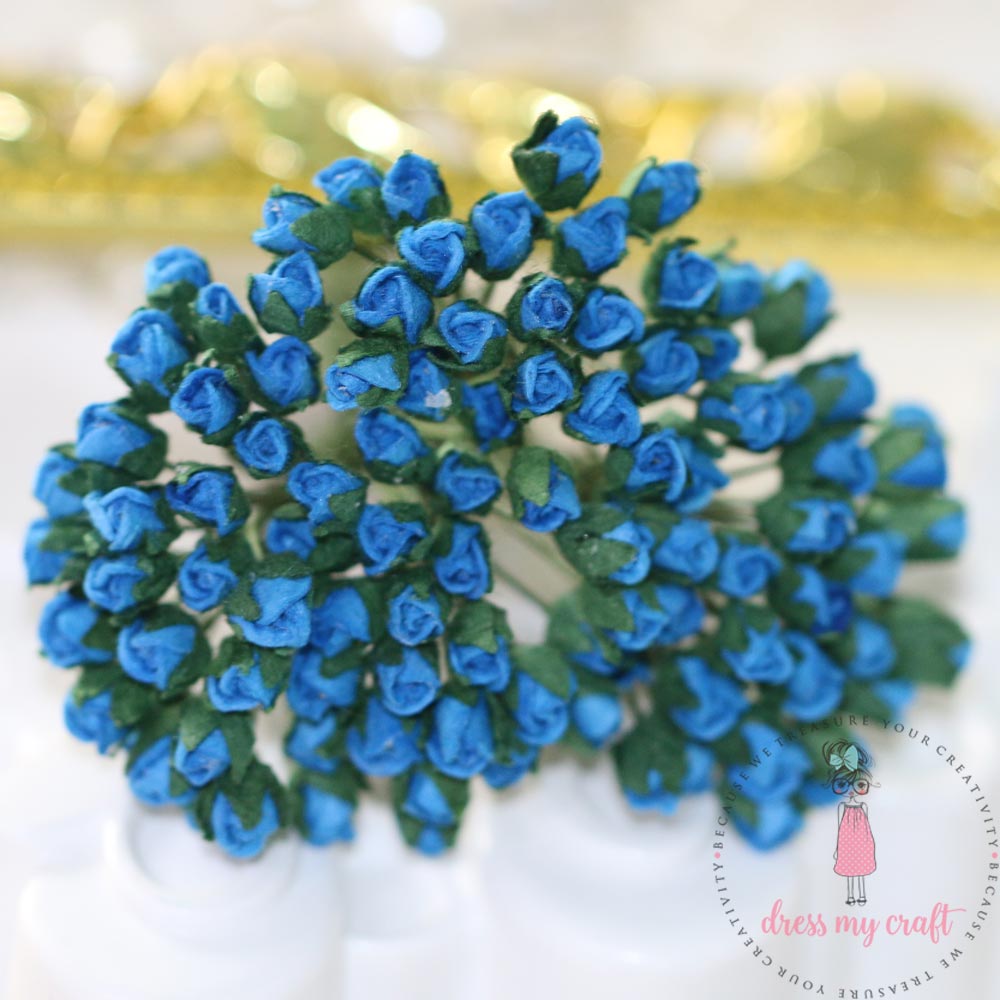 Micro Mini Rose Buds - Blue