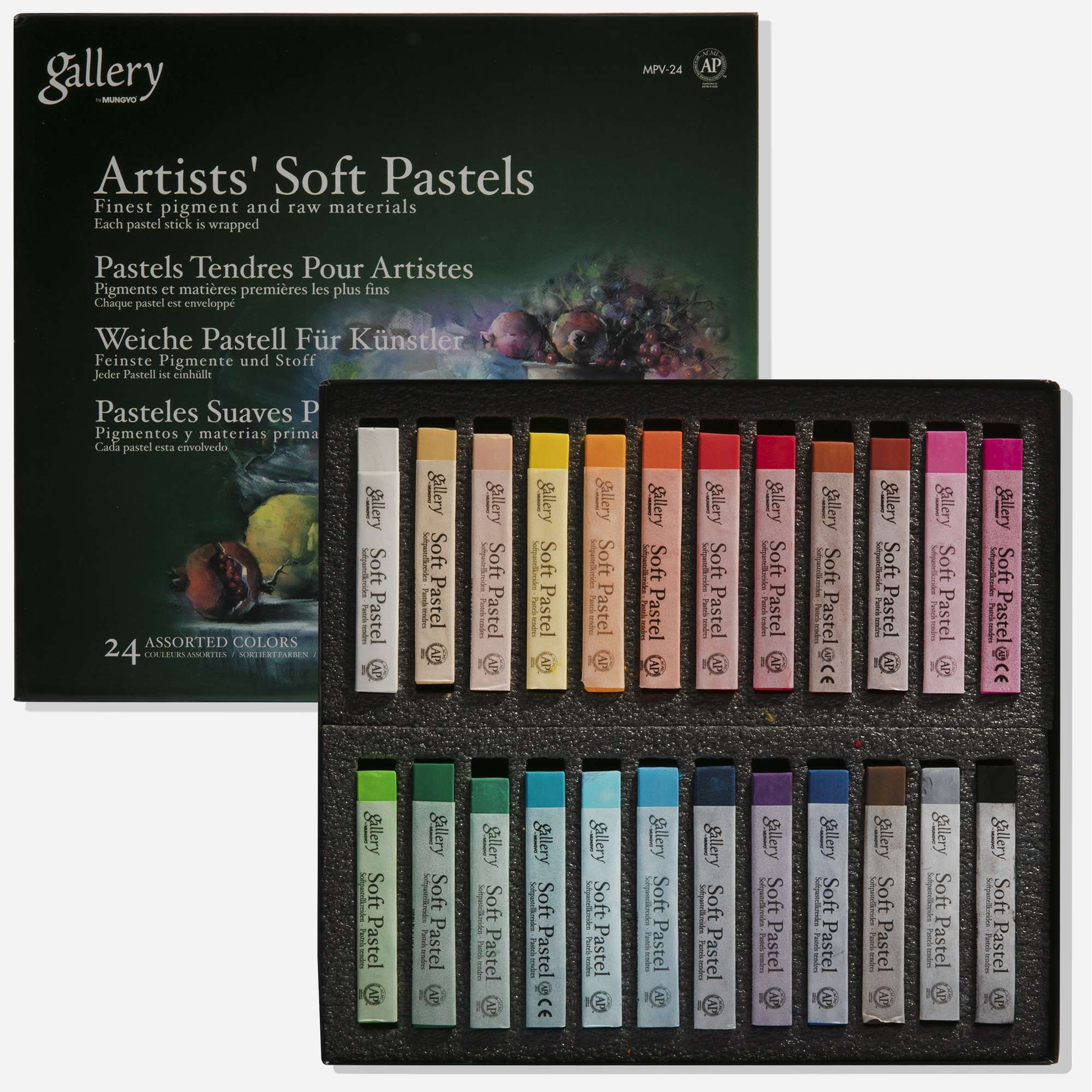Artists' Soft Pastels - 24 Assorted Colors