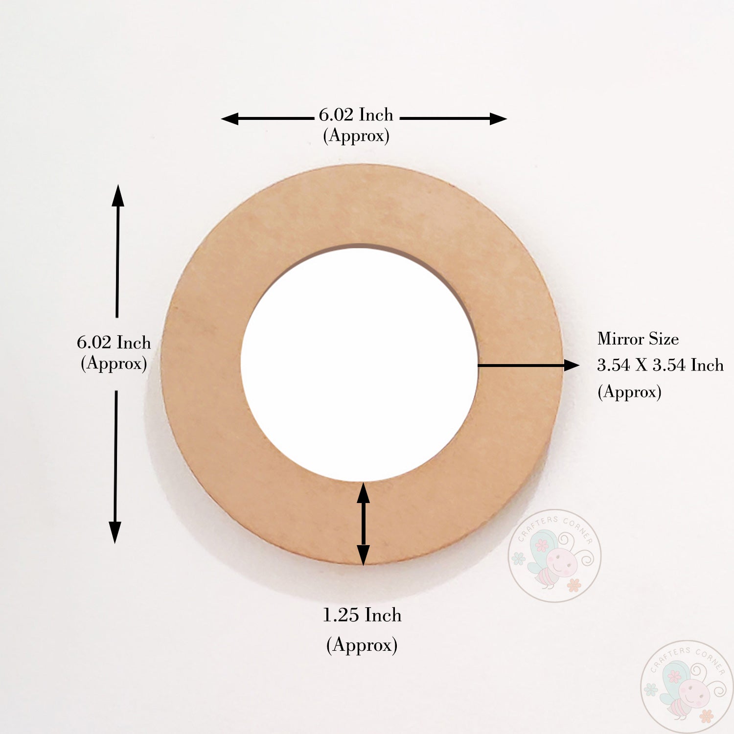 MDF Circle Home Decor Mirror - Small