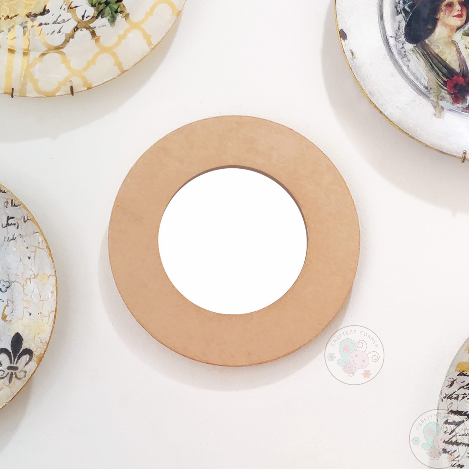 MDF Circle Home Decor Mirror - Small