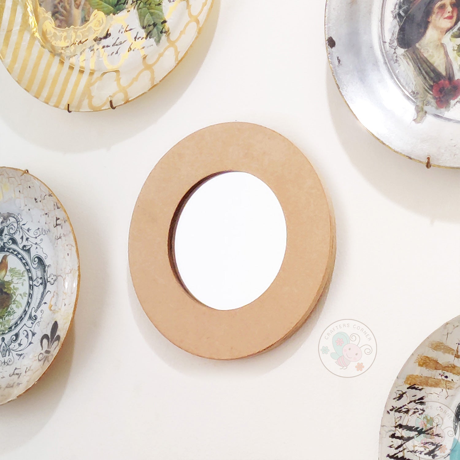 MDF Circle Home Decor Mirror - Small