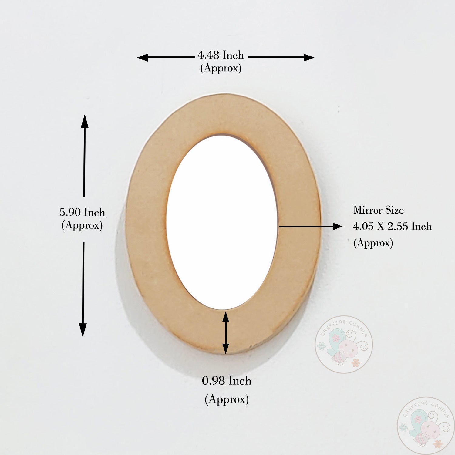 Small MDF Home Decor Mirror - Combo