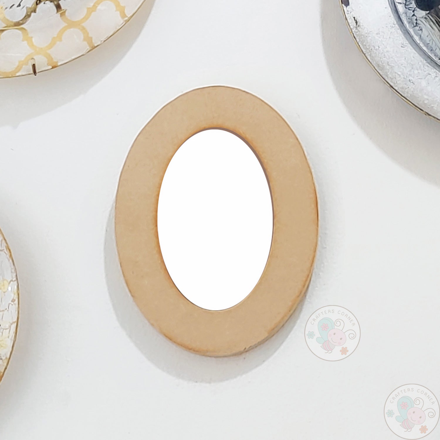 MDF Oval Home Decor Mirror - Small