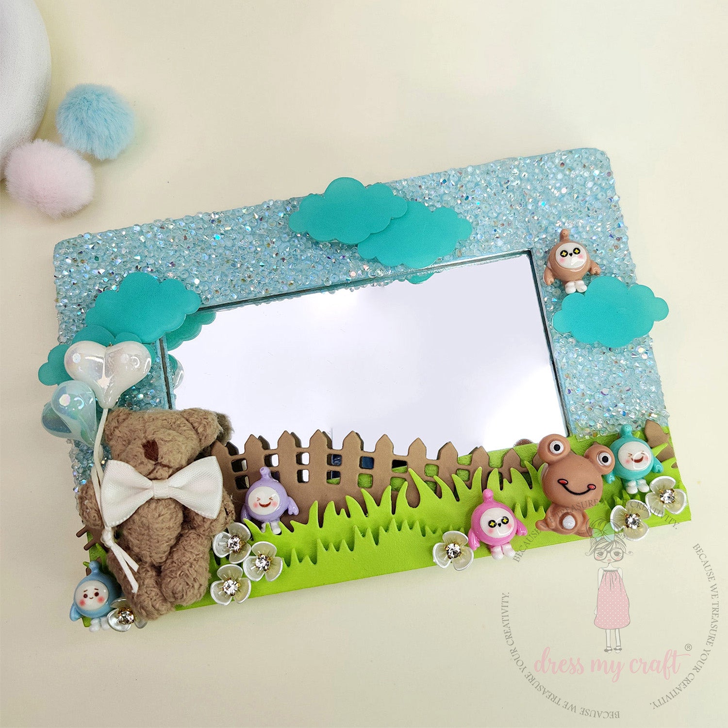 Pearl Flower With Diamond Stud