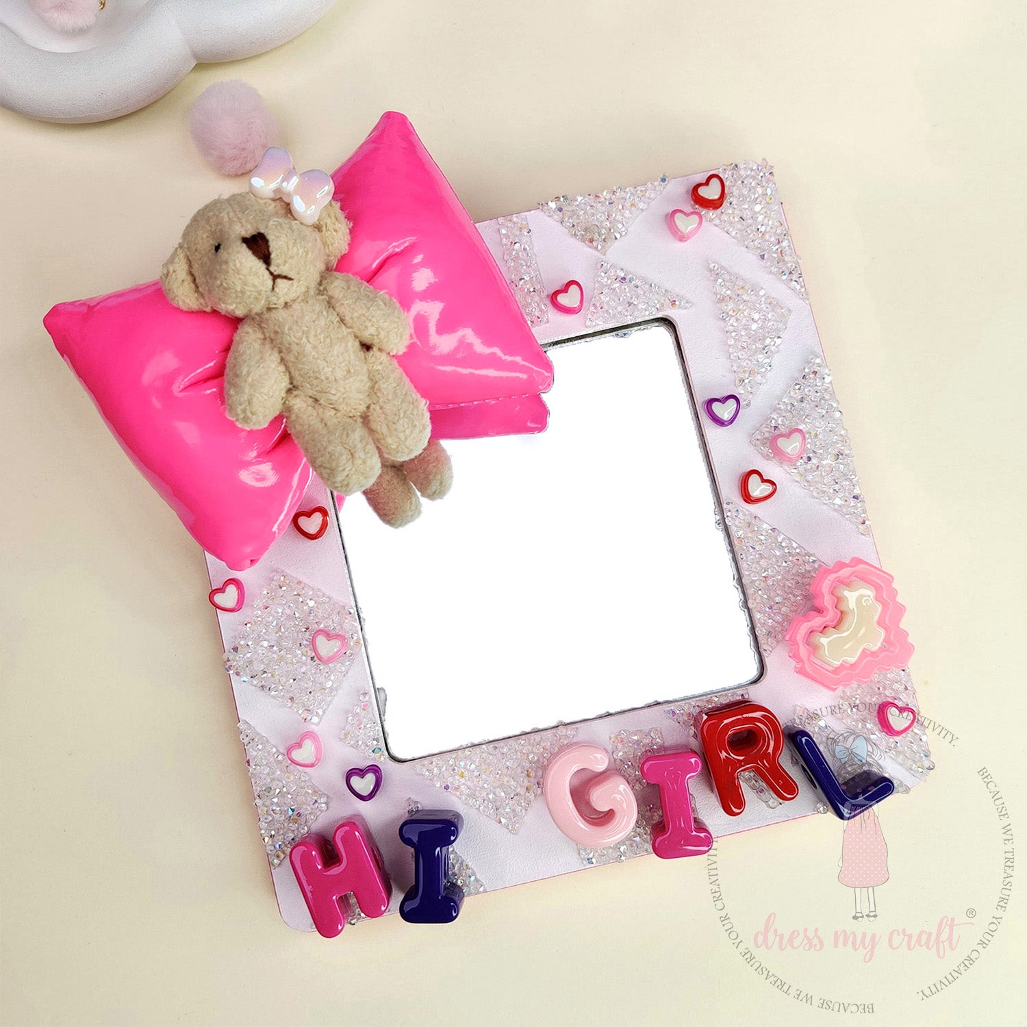 MDF Square Home Decor Mirror - Small