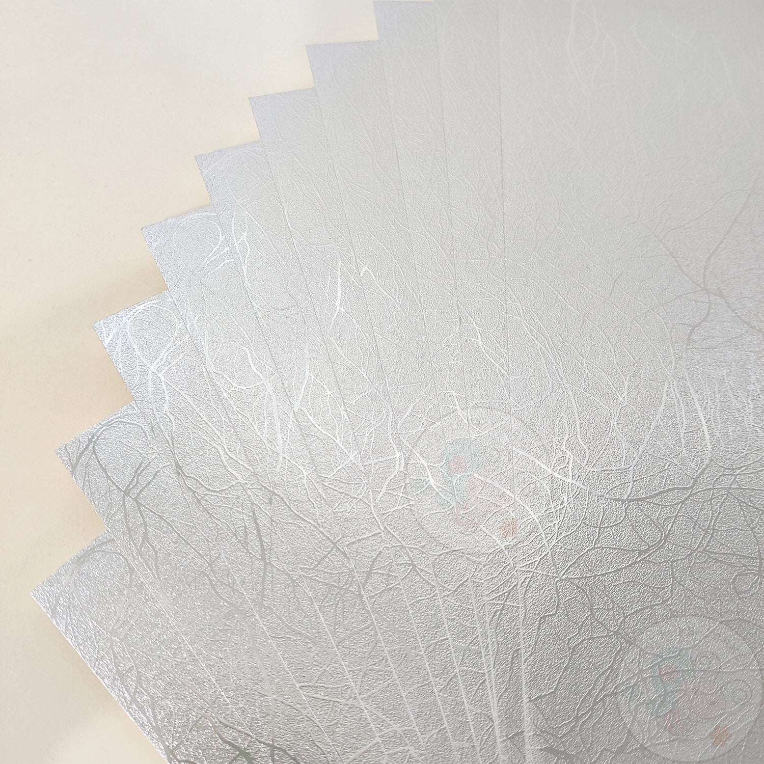 Metallic Textured Silver Cardstock - 250 GSM