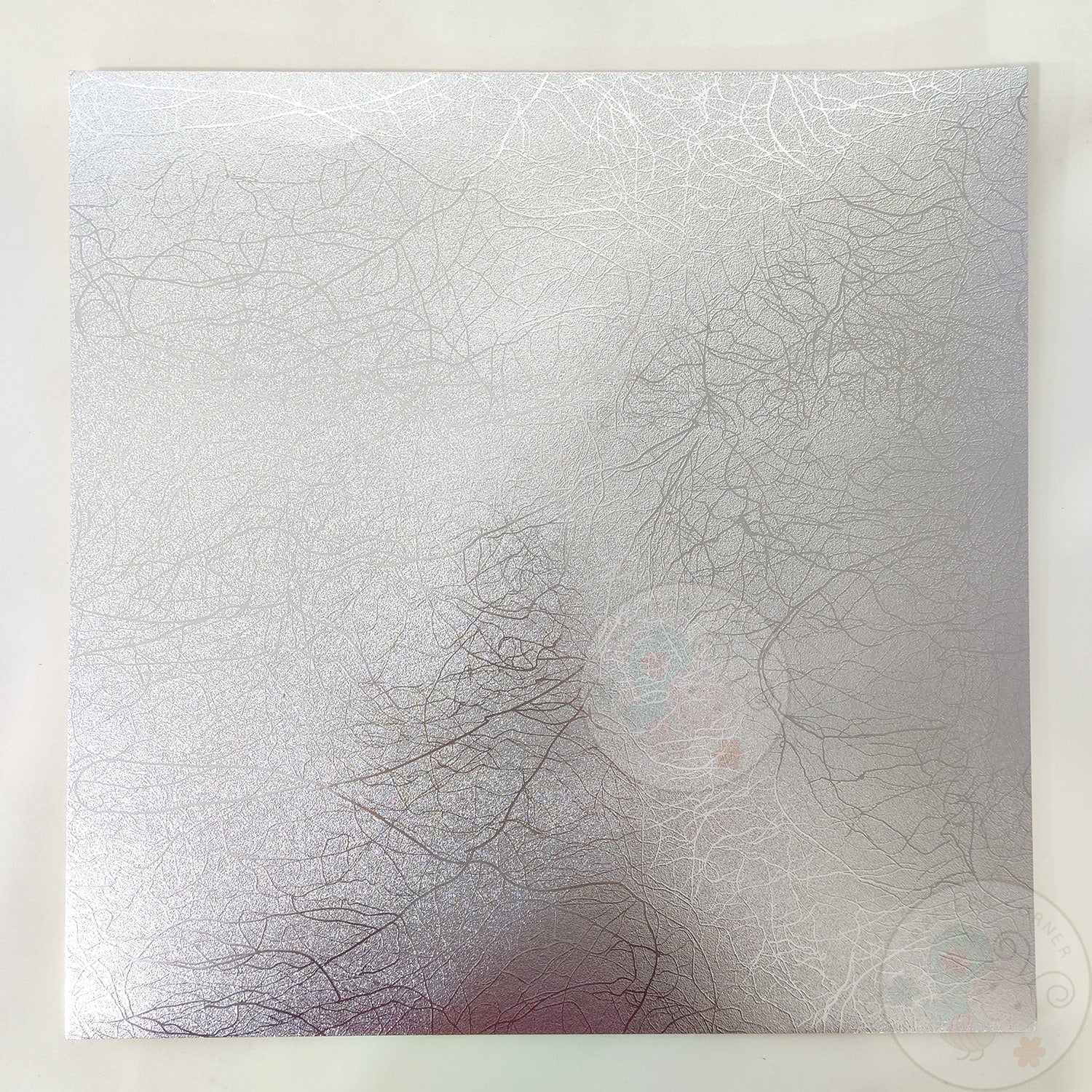 Metallic Textured Silver Cardstock - 250 GSM