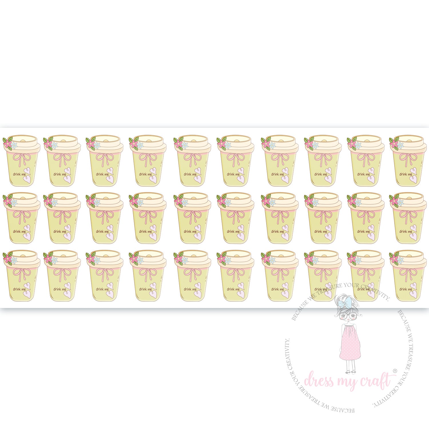 Stick N Peel Stickers- Matcha