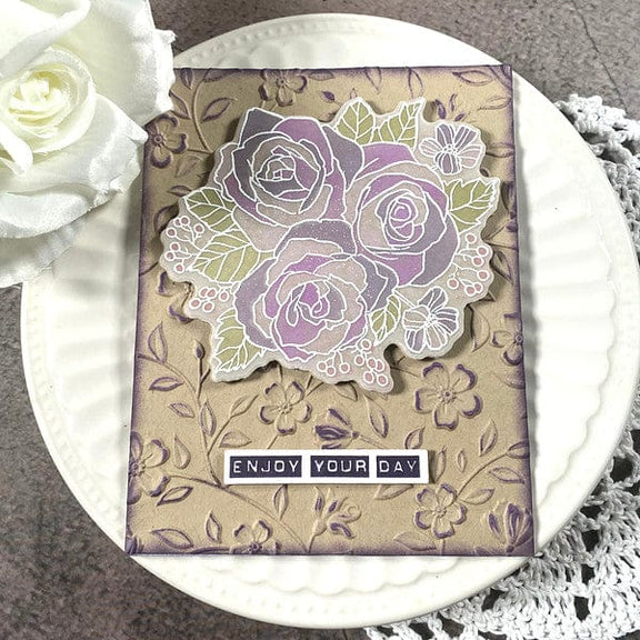 Flowers & Foliage 3D Embossing Folder from the From the Garden Collection by Wendy Vecchi